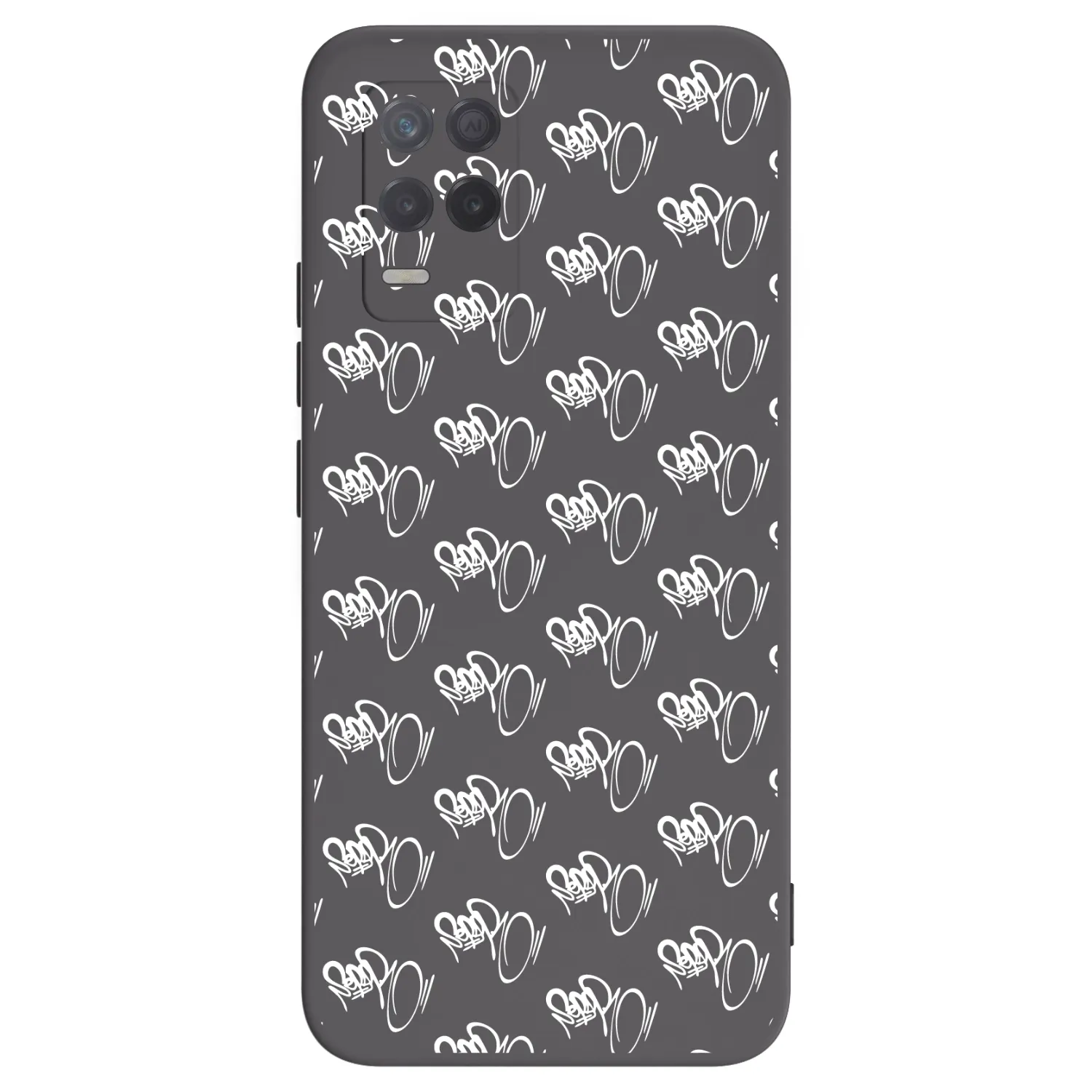 Picasee silikónový čierny obal pre Realme 8 5G - Separ - White On Black