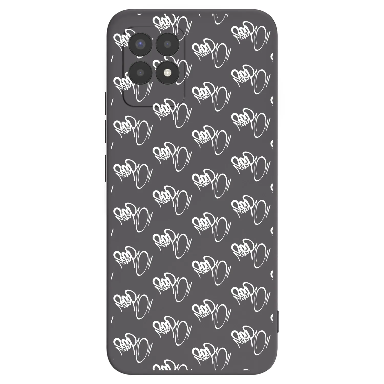 Picasee silikónový čierny obal pre Realme 8i - Separ - White On Black