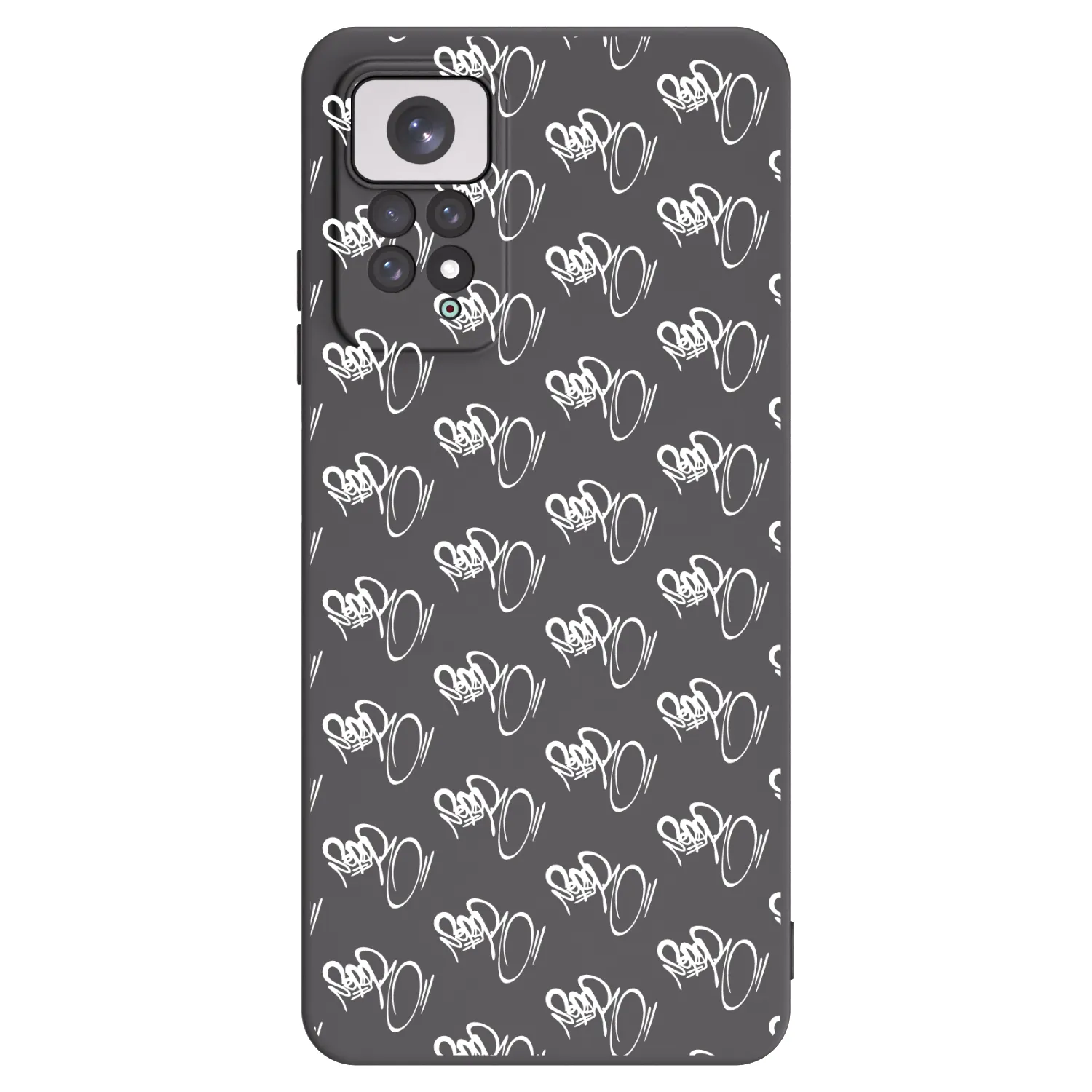 Picasee silikónový čierny obal pre Xiaomi Redmi Note 11 - Separ - White On Black