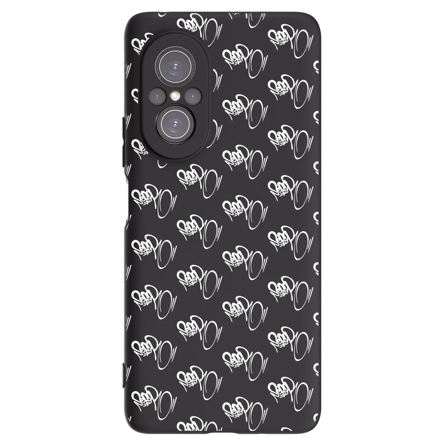 Picasee silikónový čierny obal pre Huawei Nova 9 SE - Separ - White On Black