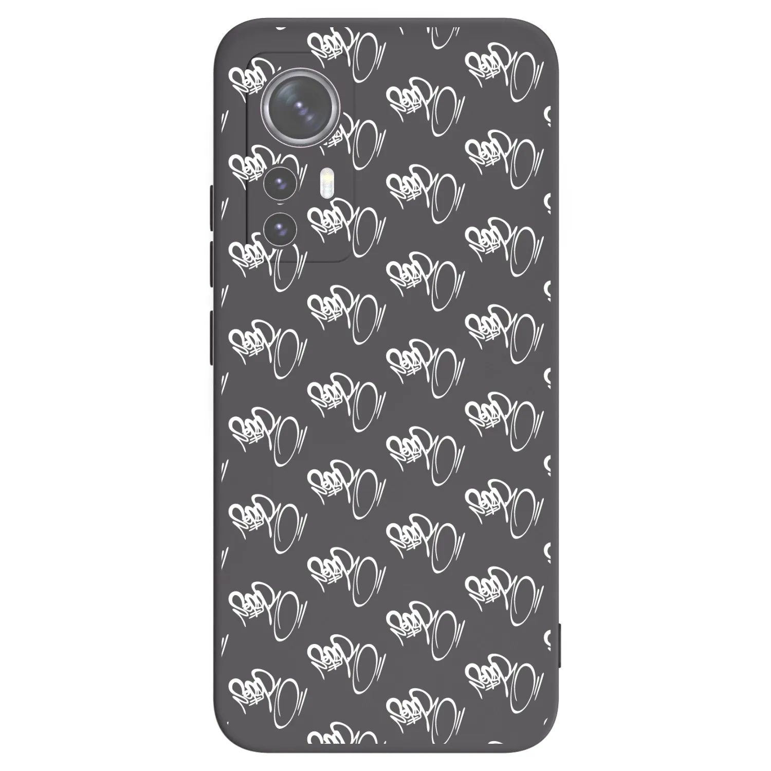 Picasee silikónový čierny obal pre Xiaomi 12 - Separ - White On Black