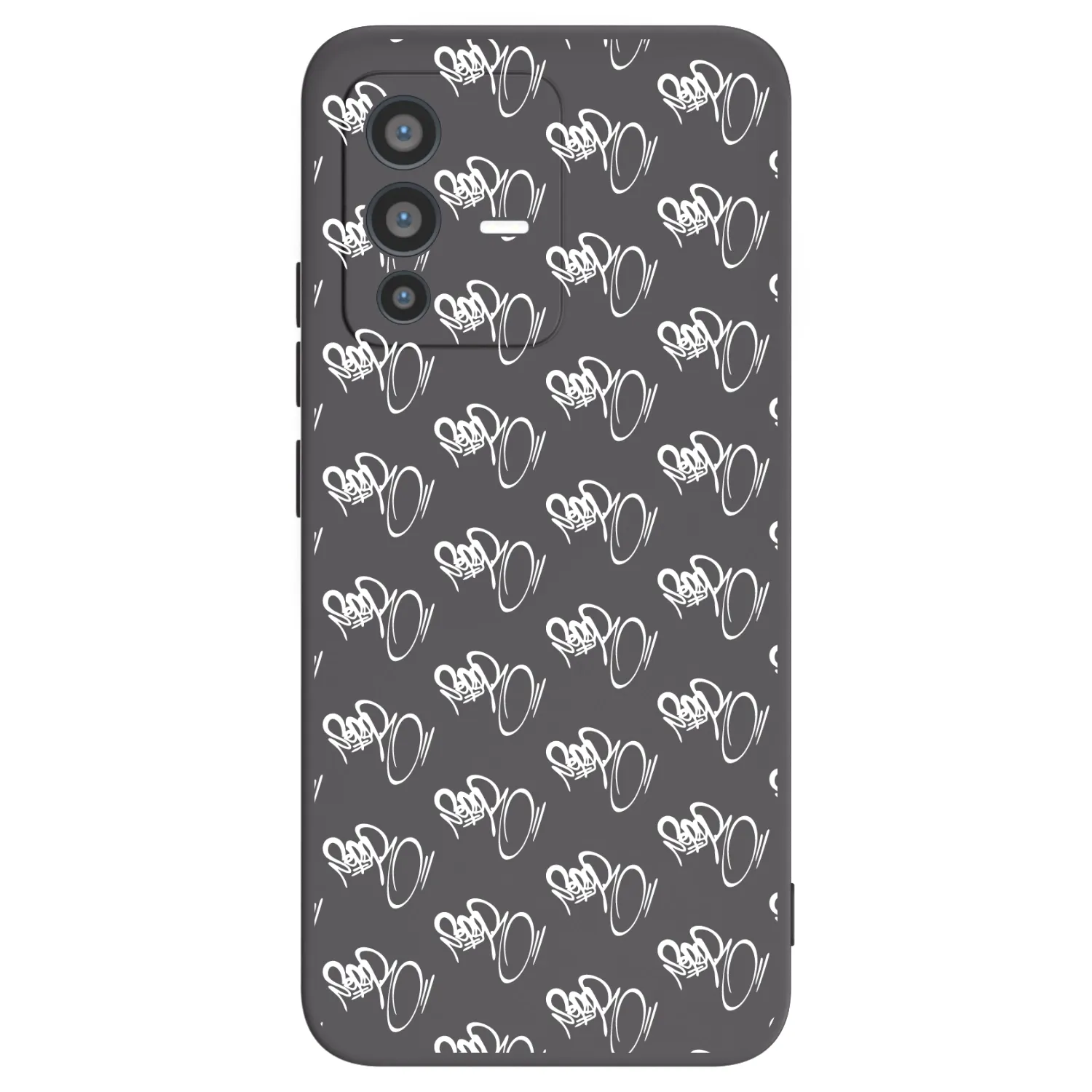 Picasee silikónový čierny obal pre Vivo V23 5G - Separ - White On Black