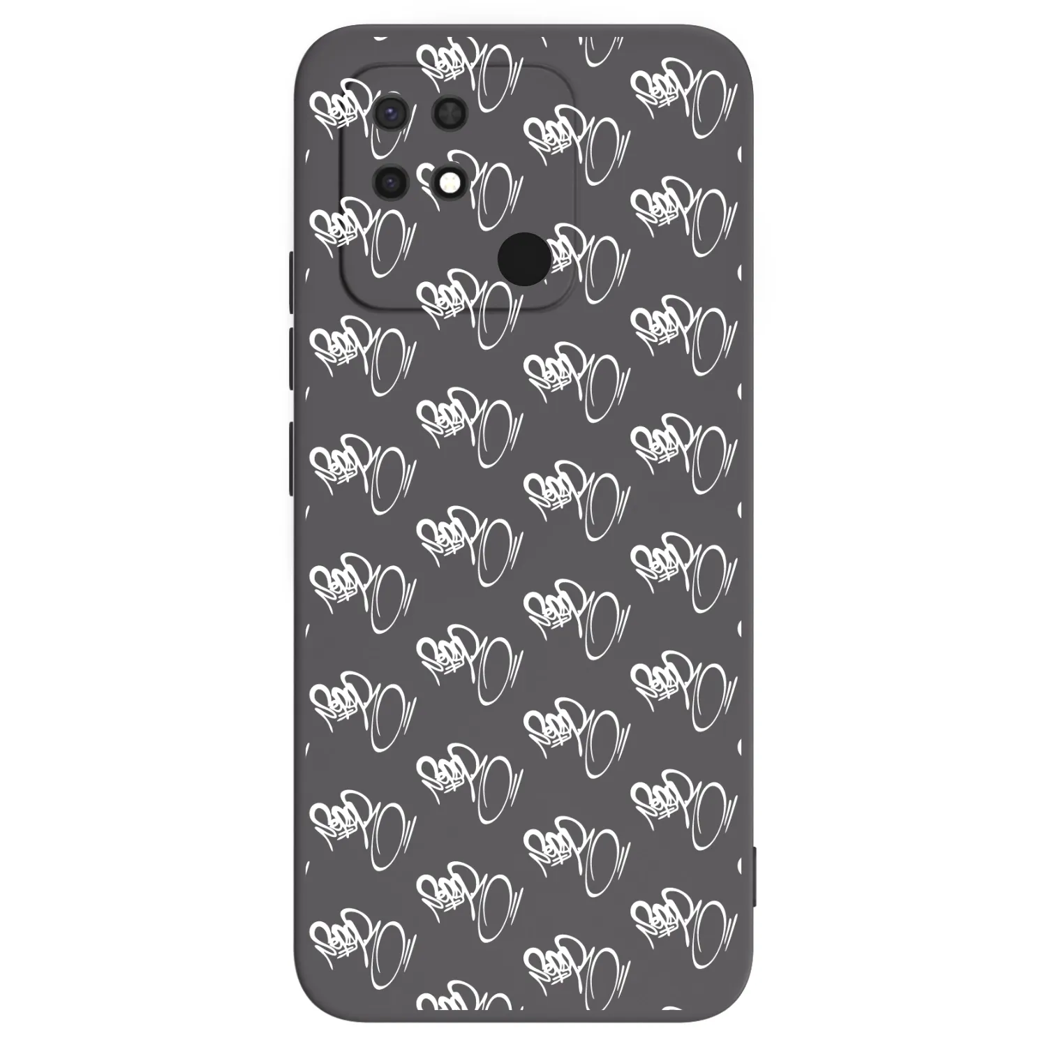 Picasee silikónový čierny obal pre Xiaomi Redmi 10C - Separ - White On Black