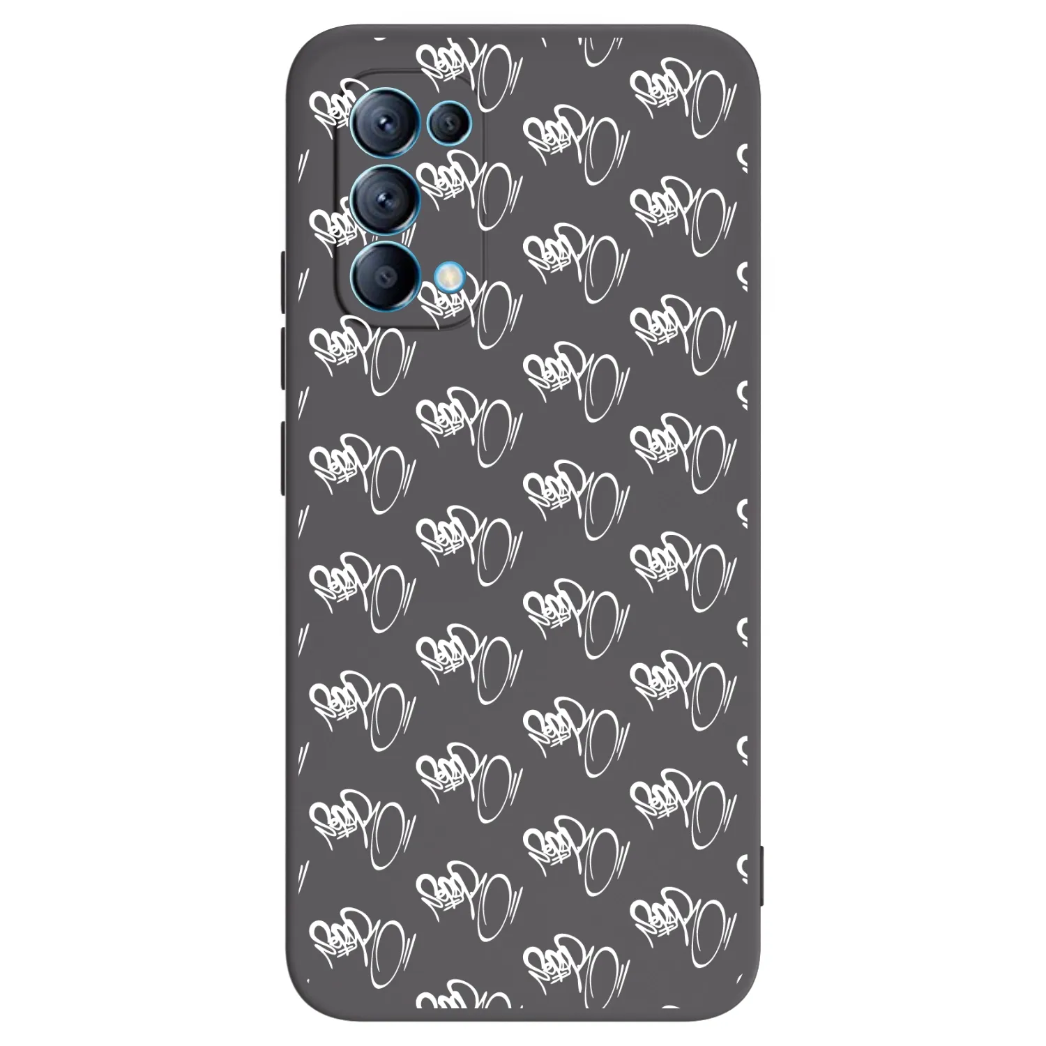 Picasee silikónový čierny obal pre OPPO Reno 5 5G - Separ - White On Black