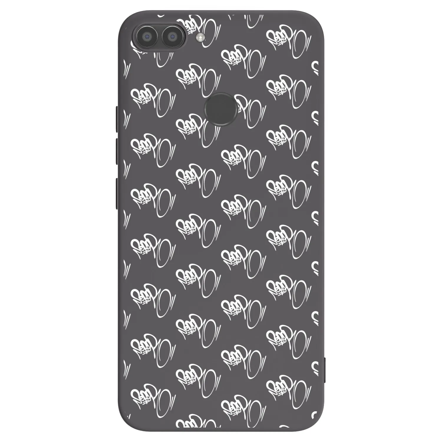 Picasee silikónový čierny obal pre Huawei P Smart - Separ - White On Black