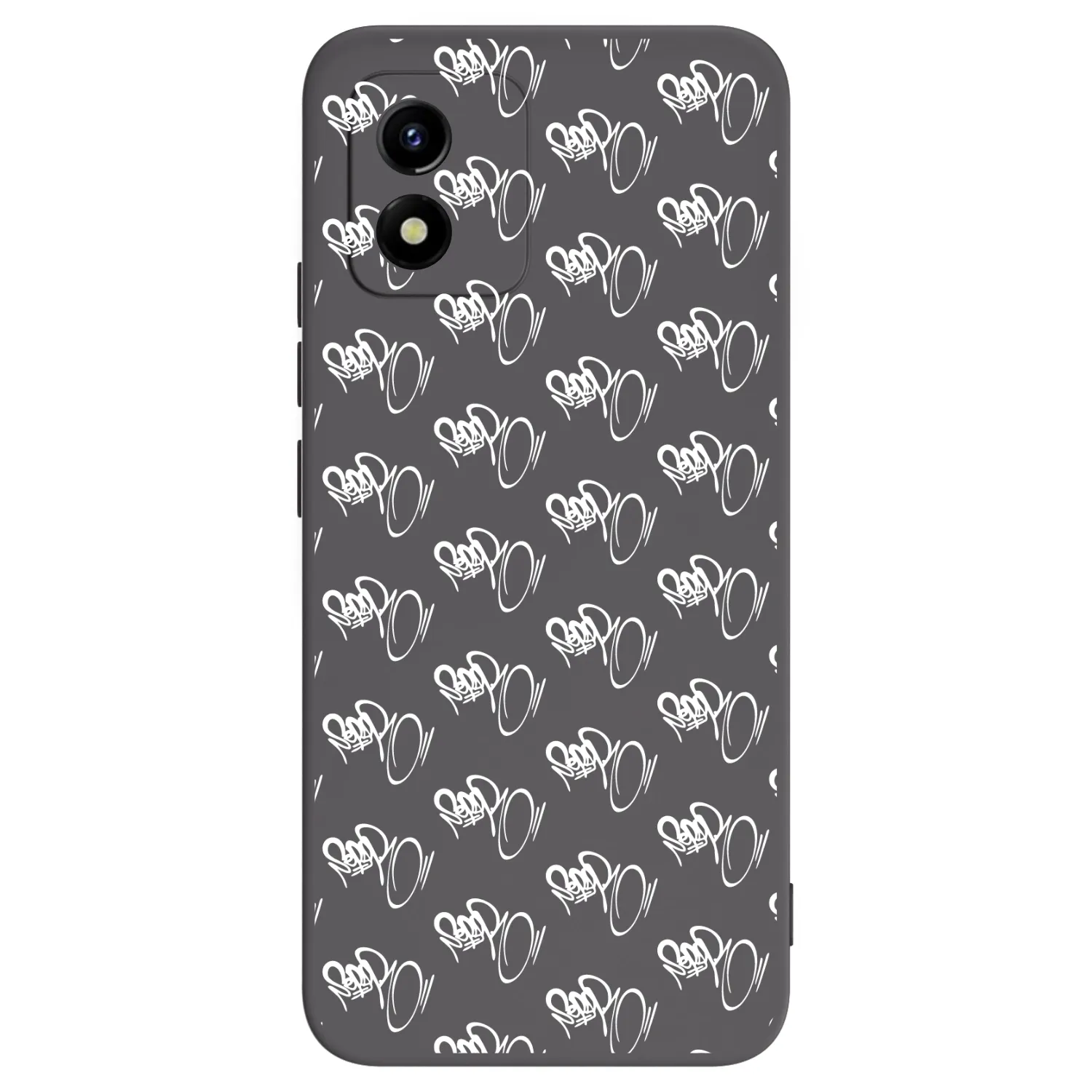 Picasee silikónový čierny obal pre Vivo Y01 - Separ - White On Black