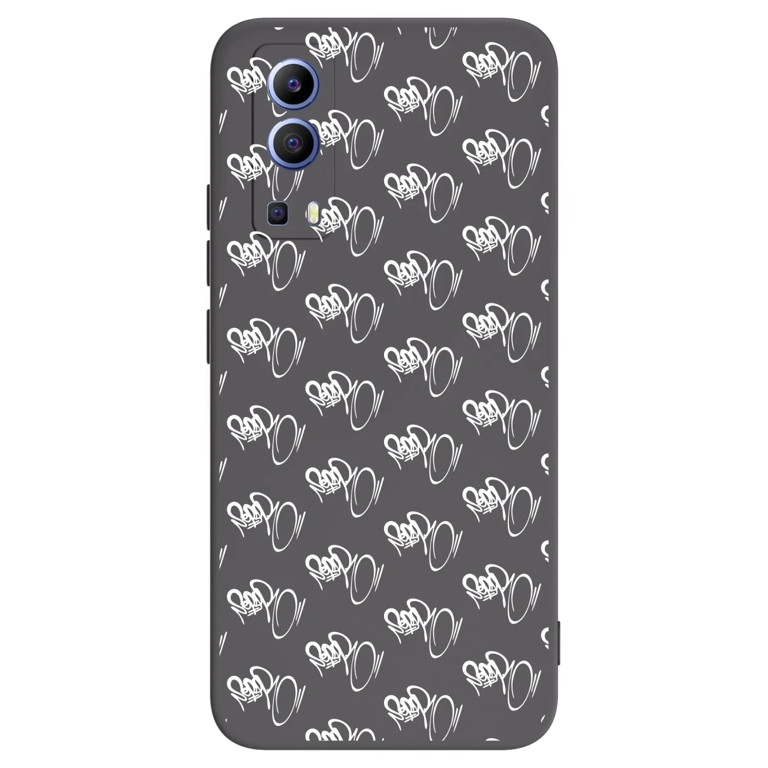 Picasee silikónový čierny obal pre Vivo Y52 5G - Separ - White On Black