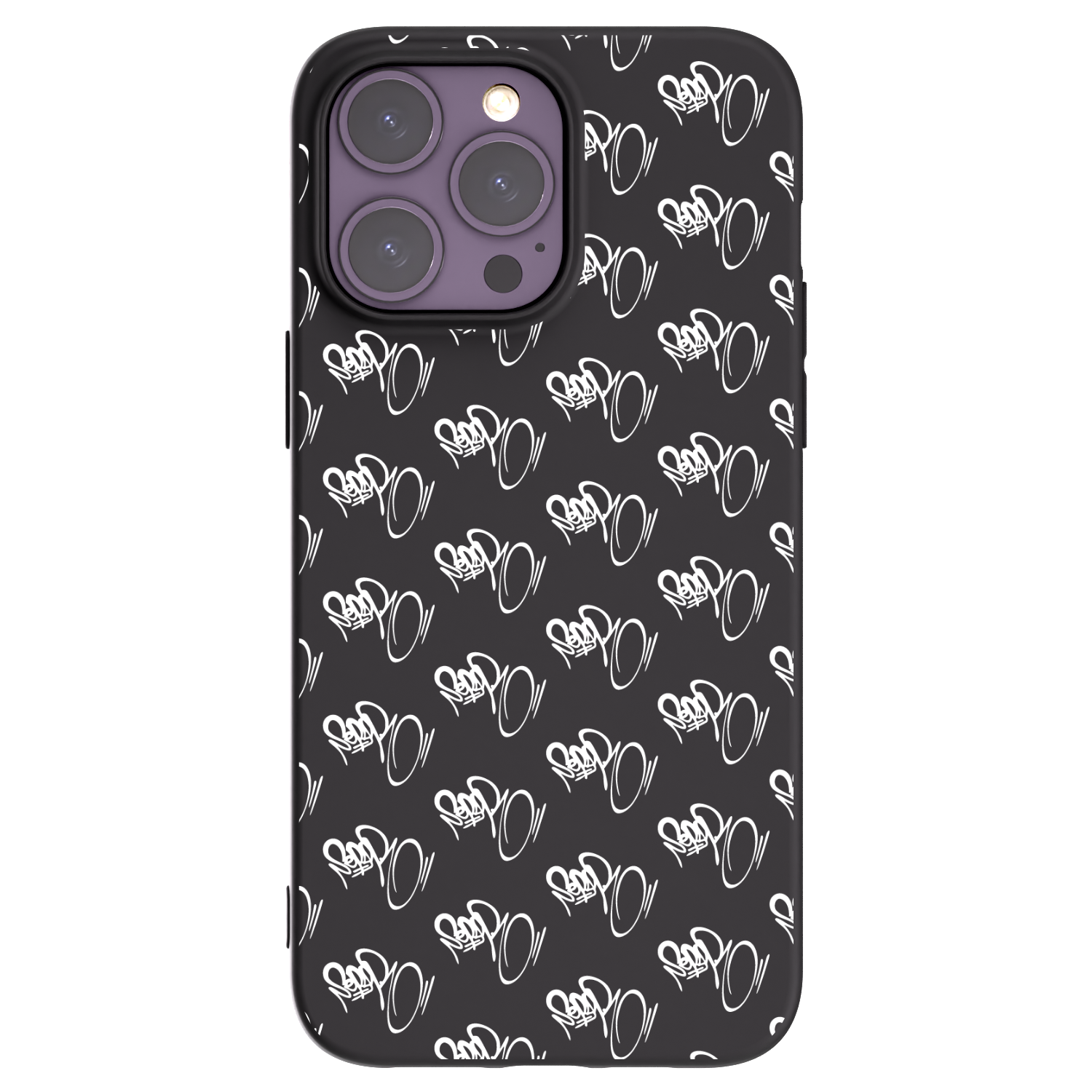 Picasee silikónový čierny obal pre Apple iPhone 14 Pro Max - Separ - White On Black