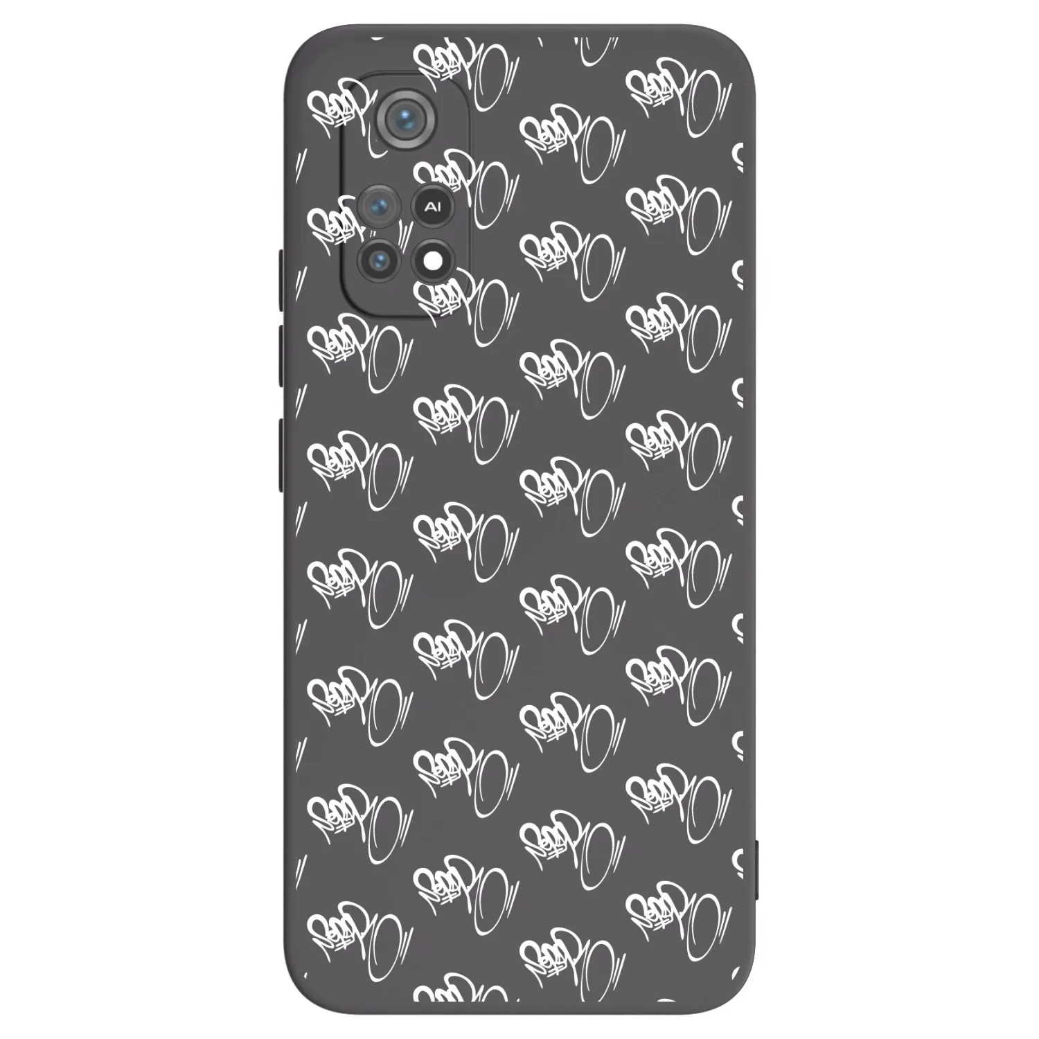 Picasee silikónový čierny obal pre Xiaomi Poco M4 Pro - Separ - White On Black