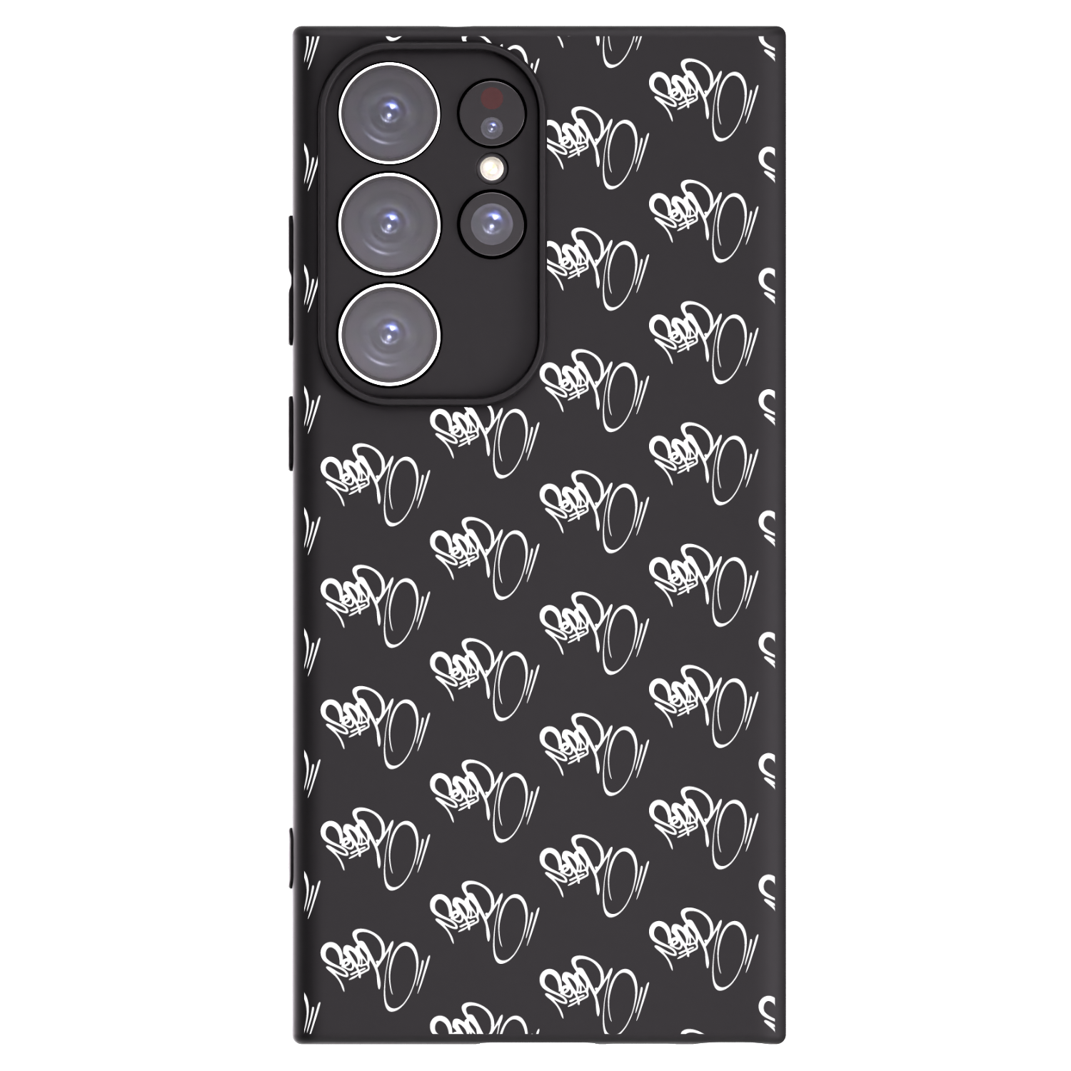 Picasee silikónový čierny obal pre Samsung Galaxy S23 Ultra 5G - Separ - White On Black