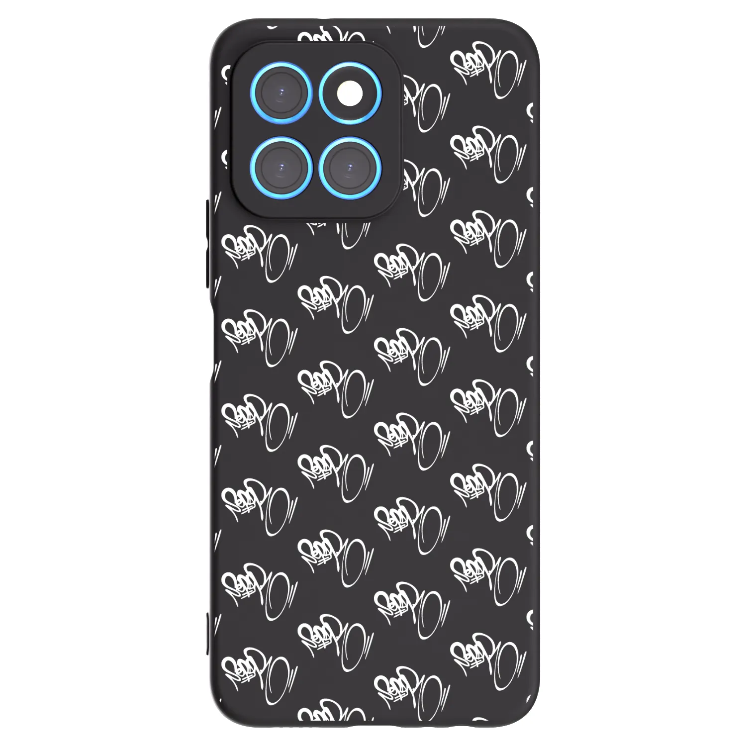 Picasee silikónový čierny obal pre Honor X6 - Separ - White On Black