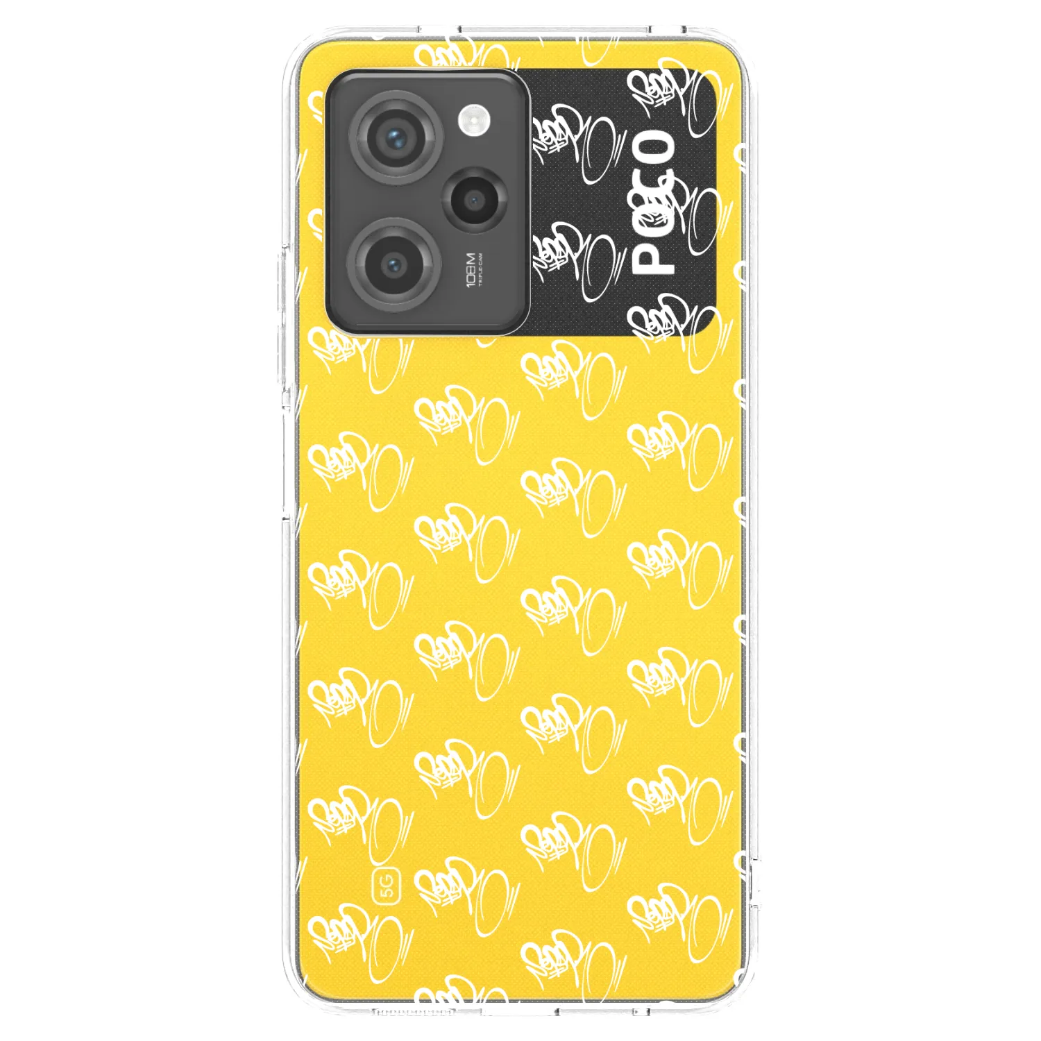 Picasee silikónový čierny obal pre Xiaomi Poco X5 Pro - Separ - White On Black