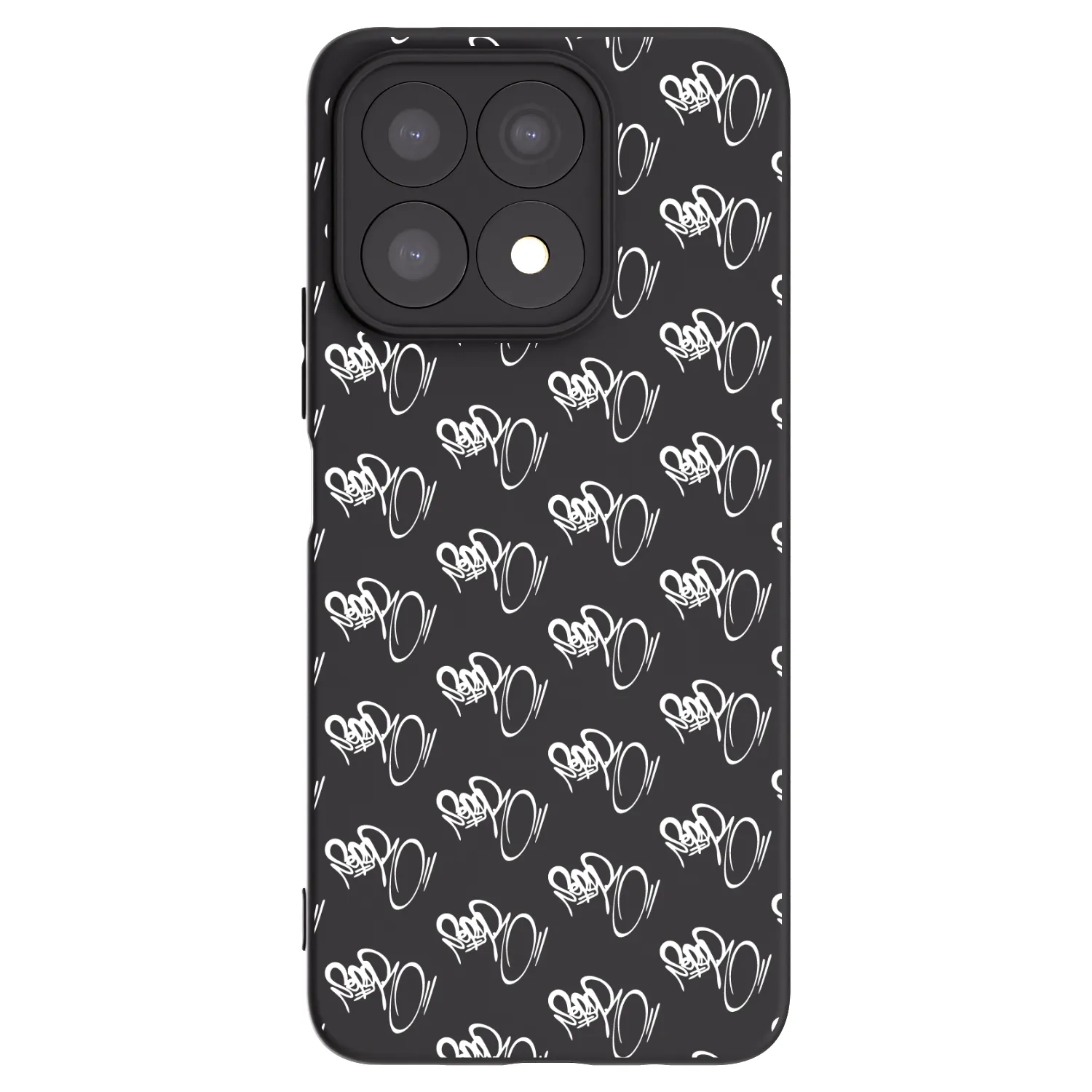 Picasee silikónový čierny obal pre Honor X8a - Separ - White On Black
