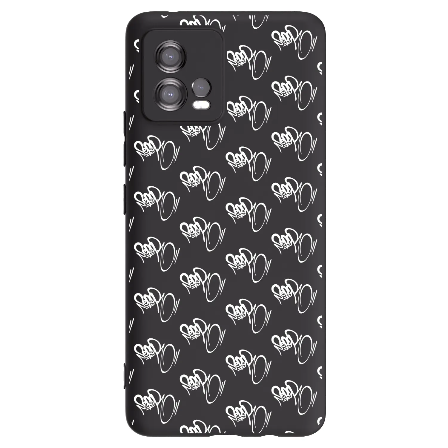 Picasee silikónový čierny obal pre Motorola Moto G72 - Separ - White On Black