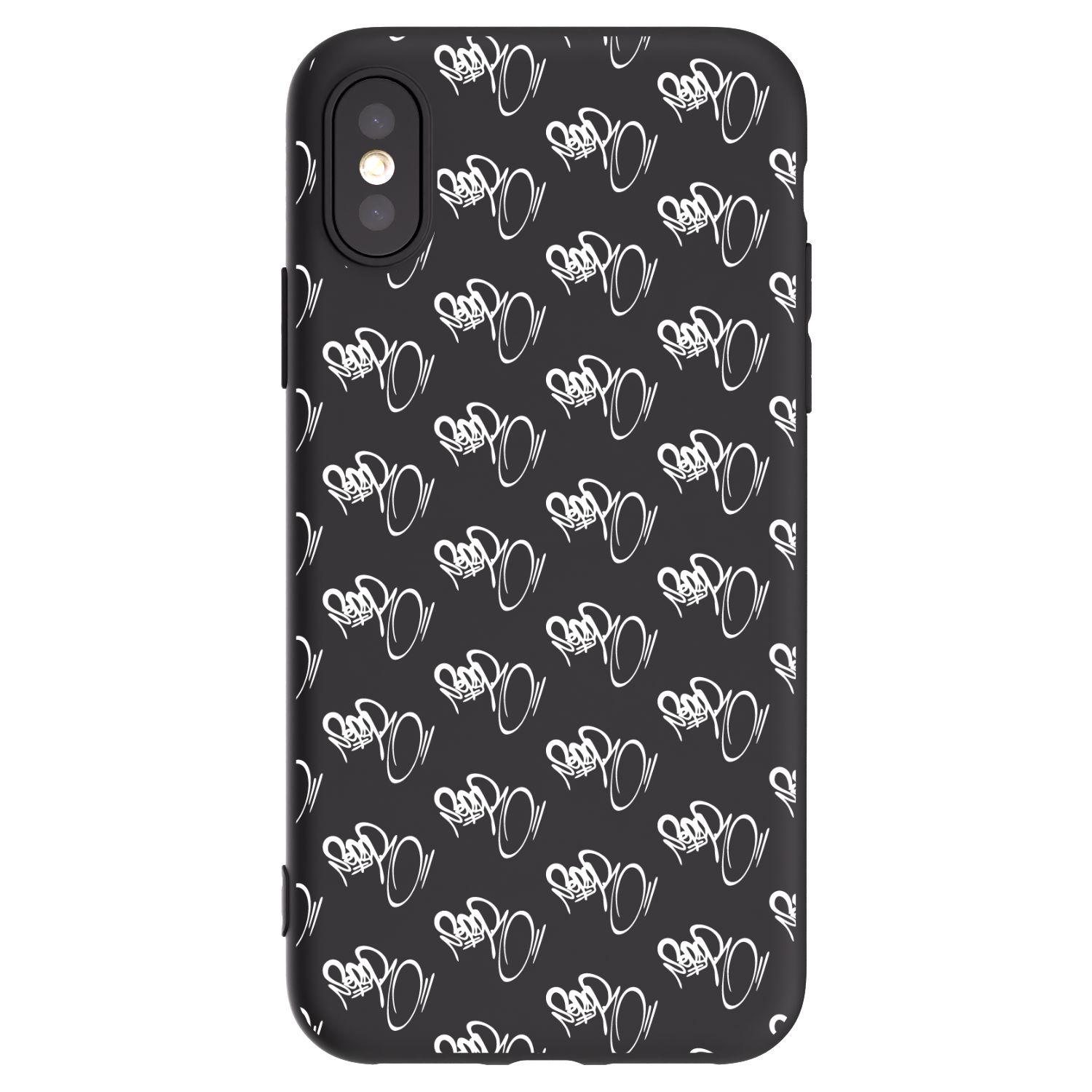 Picasee silikónový čierny obal pre Apple iPhone X/XS - Separ - White On Black