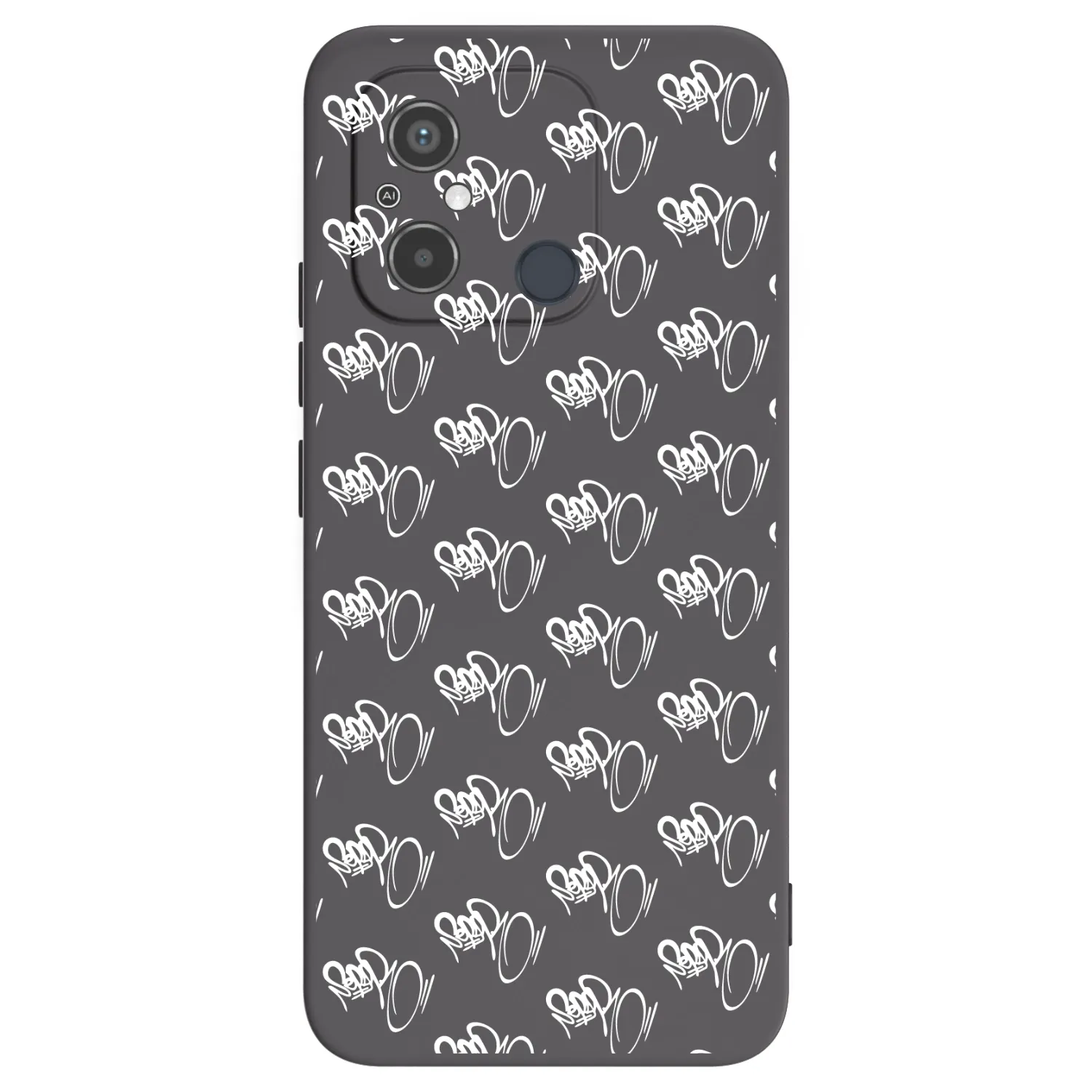 Picasee silikónový čierny obal pre Xiaomi Redmi 12C - Separ - White On Black