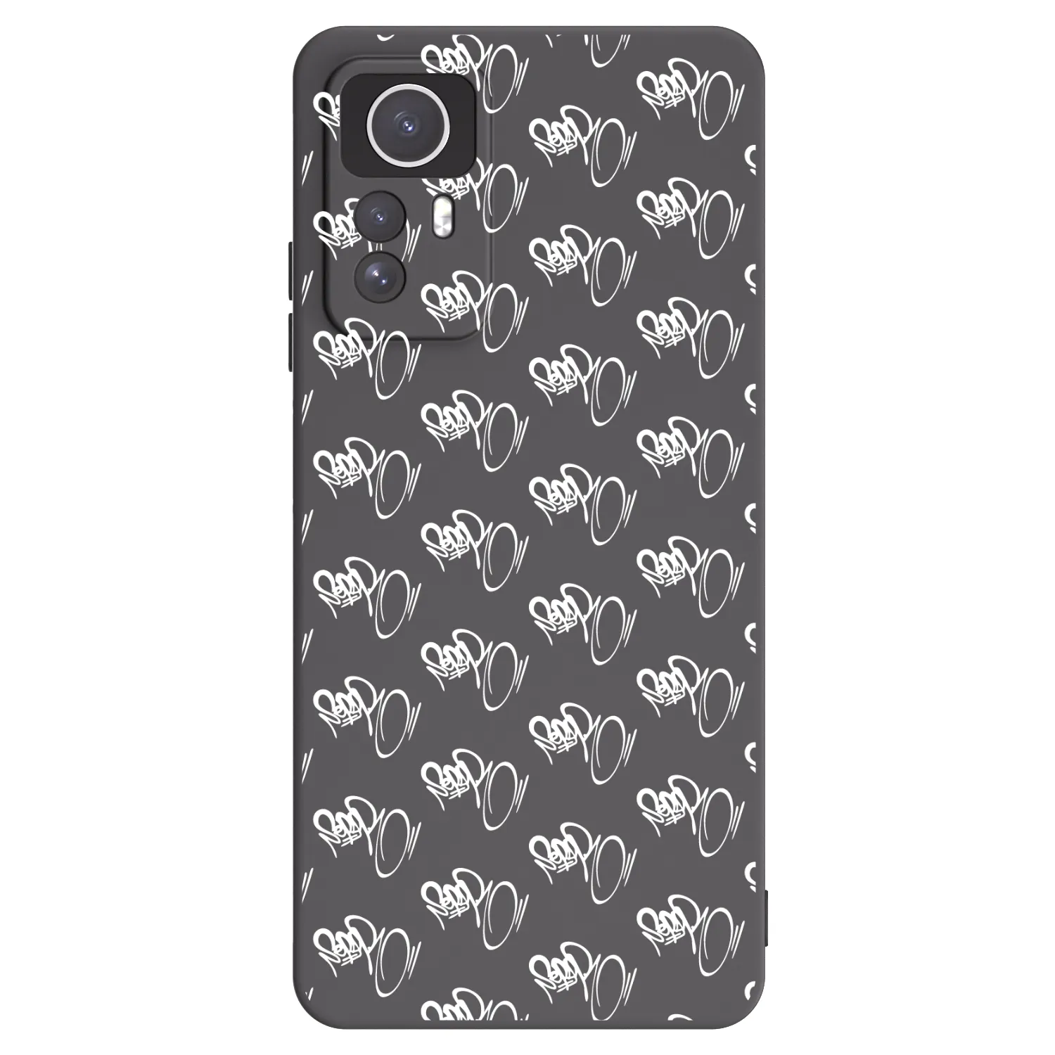 Picasee silikónový čierny obal pre Xiaomi Redmi Note 12S - Separ - White On Black