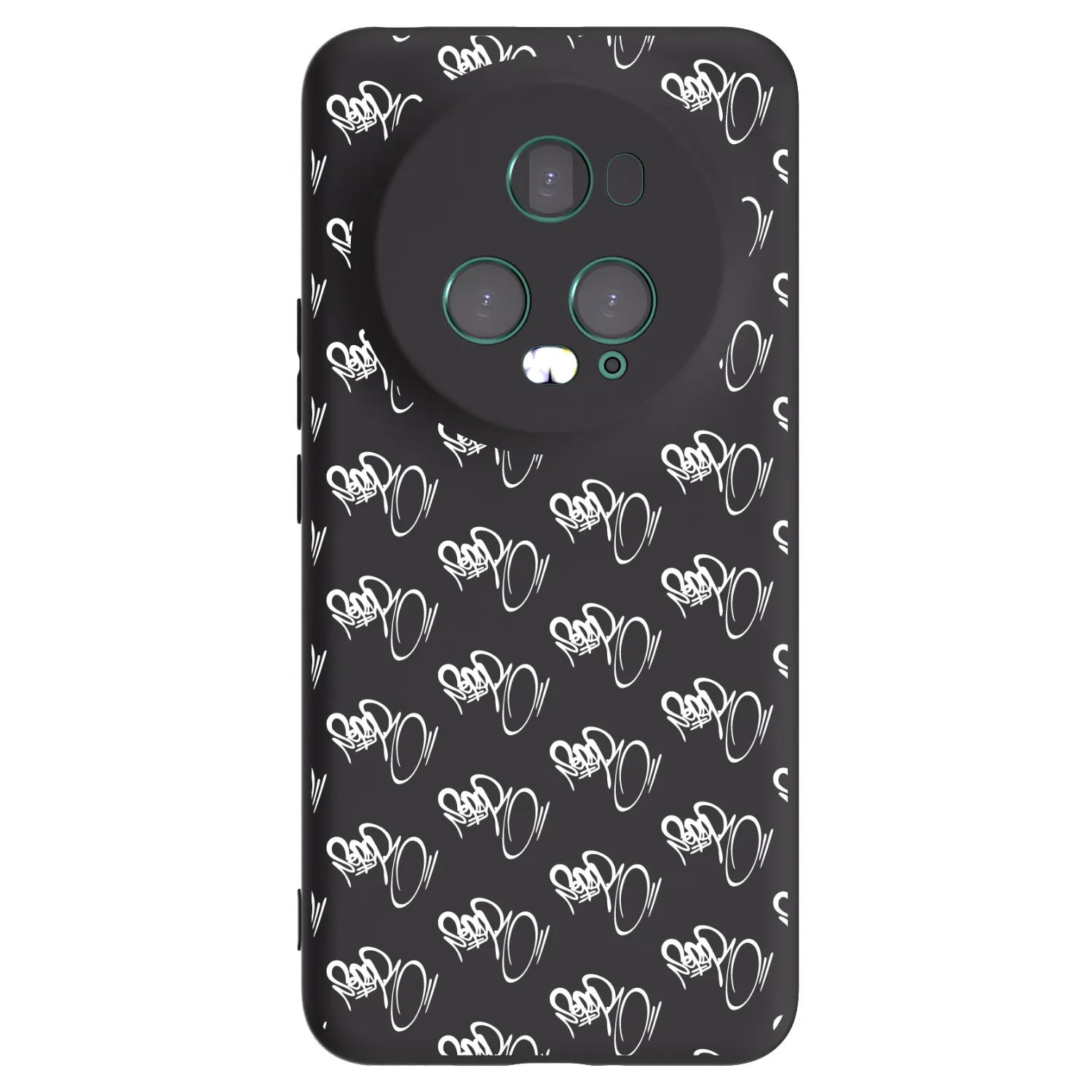 Picasee silikónový čierny obal pre Honor Magic5 Pro - Separ - White On Black