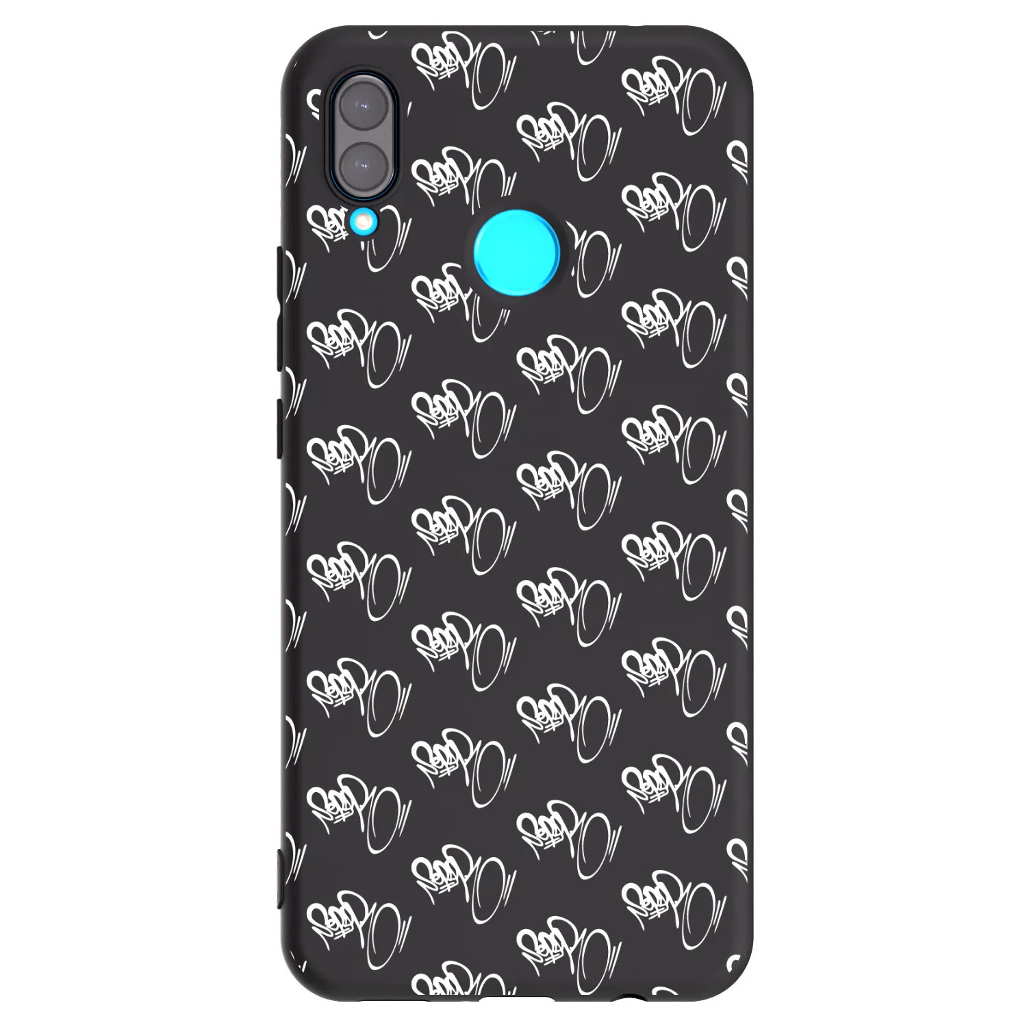 Picasee silikónový čierny obal pre Huawei Nova 3 - Separ - White On Black