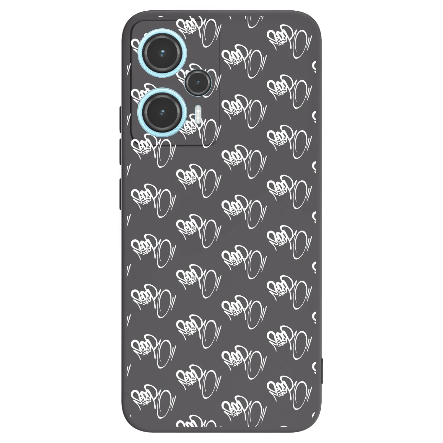 Picasee silikónový čierny obal pre Xiaomi Poco F5 - Separ - White On Black