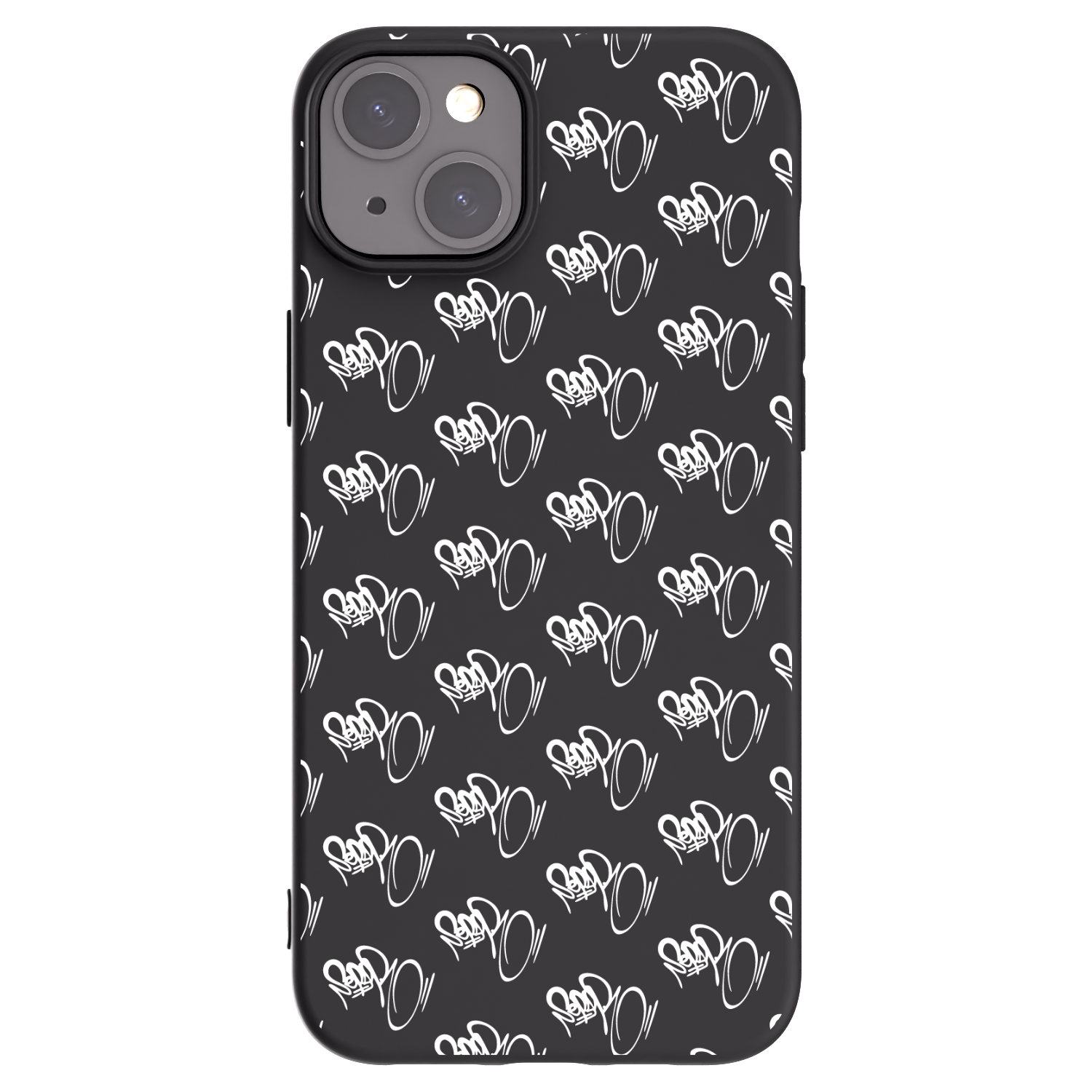 Picasee silikónový čierny obal pre Apple iPhone 15 Plus - Separ - White On Black