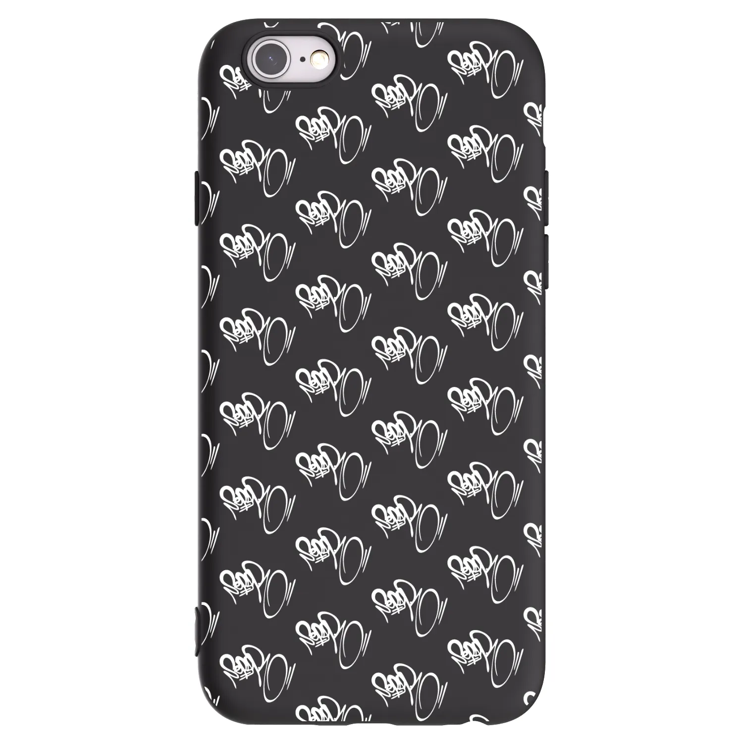 Picasee silikónový čierny obal pre Apple iPhone 6/6S - Separ - White On Black