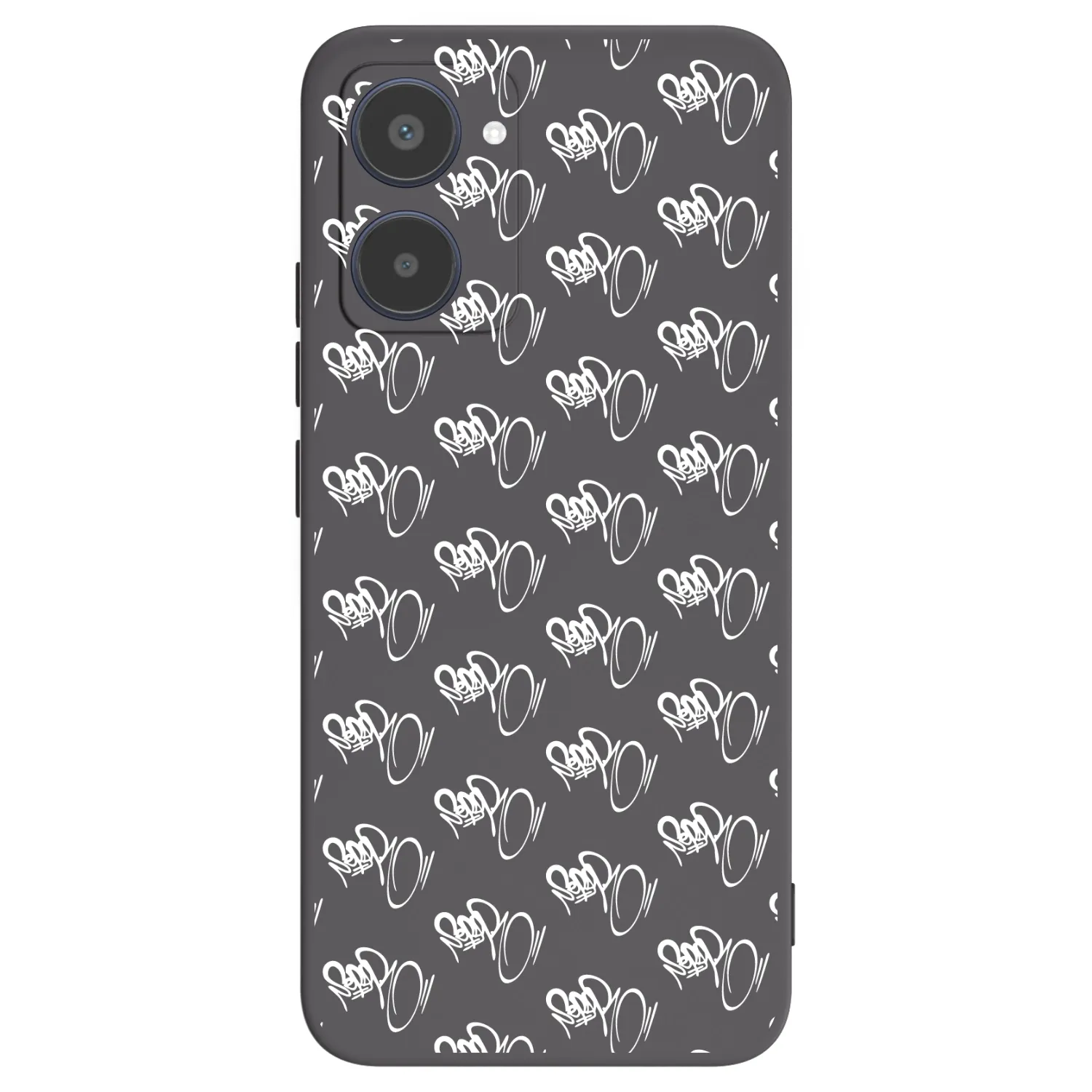 Picasee silikónový čierny obal pre Realme 10 4G - Separ - White On Black