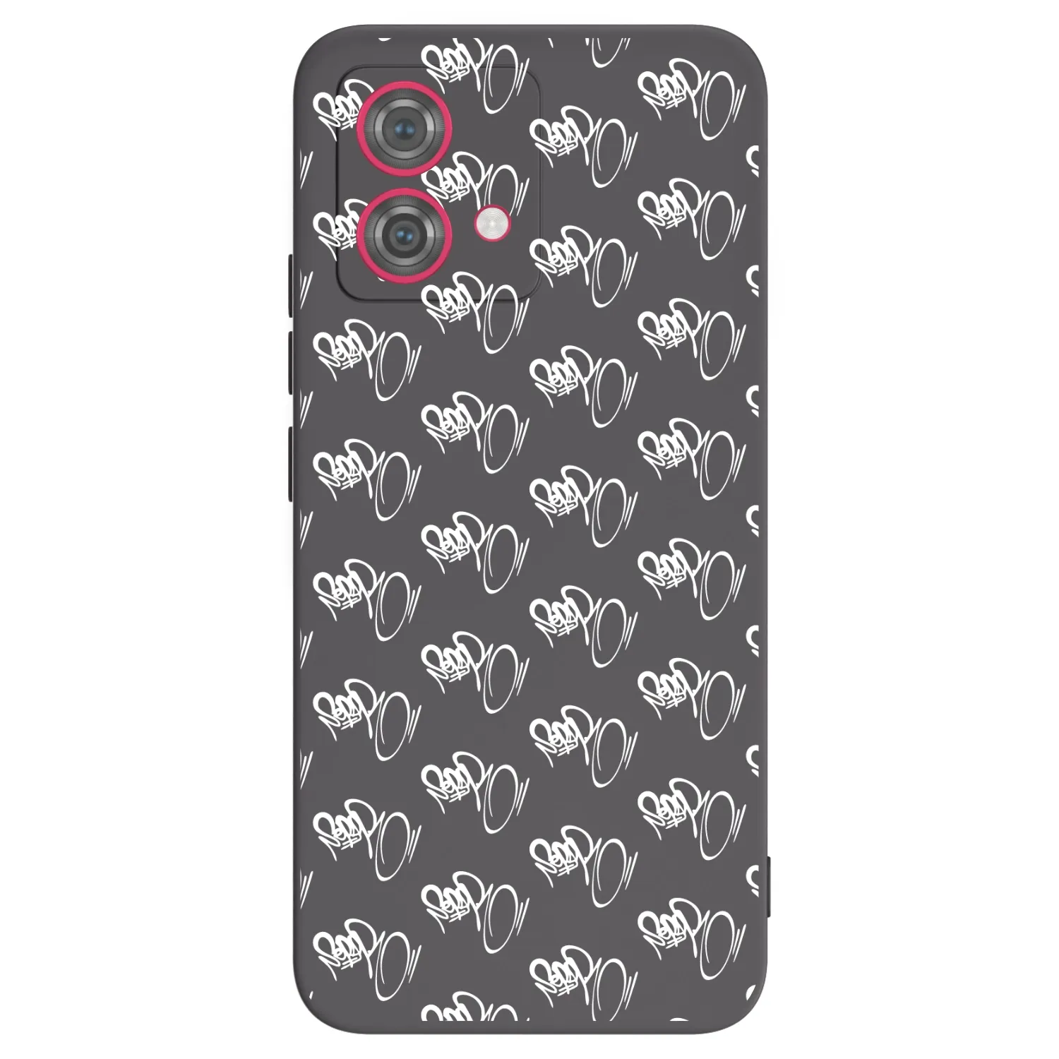 Silikónový čierny obal pre Motorola Moto G84 5G - Separ - White On Black