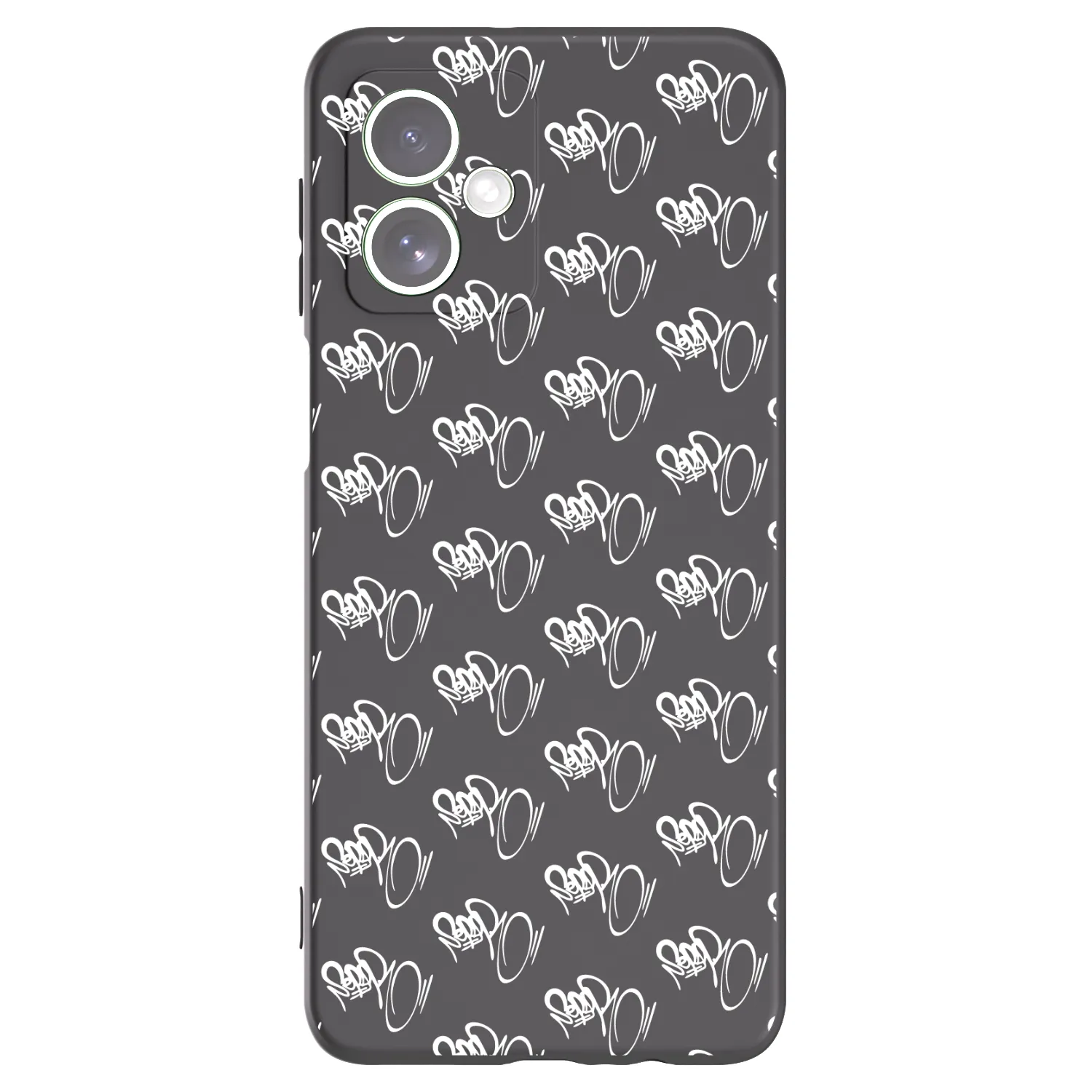 Silikónový čierny obal pre Motorola Moto G54 5G - Separ - White On Black