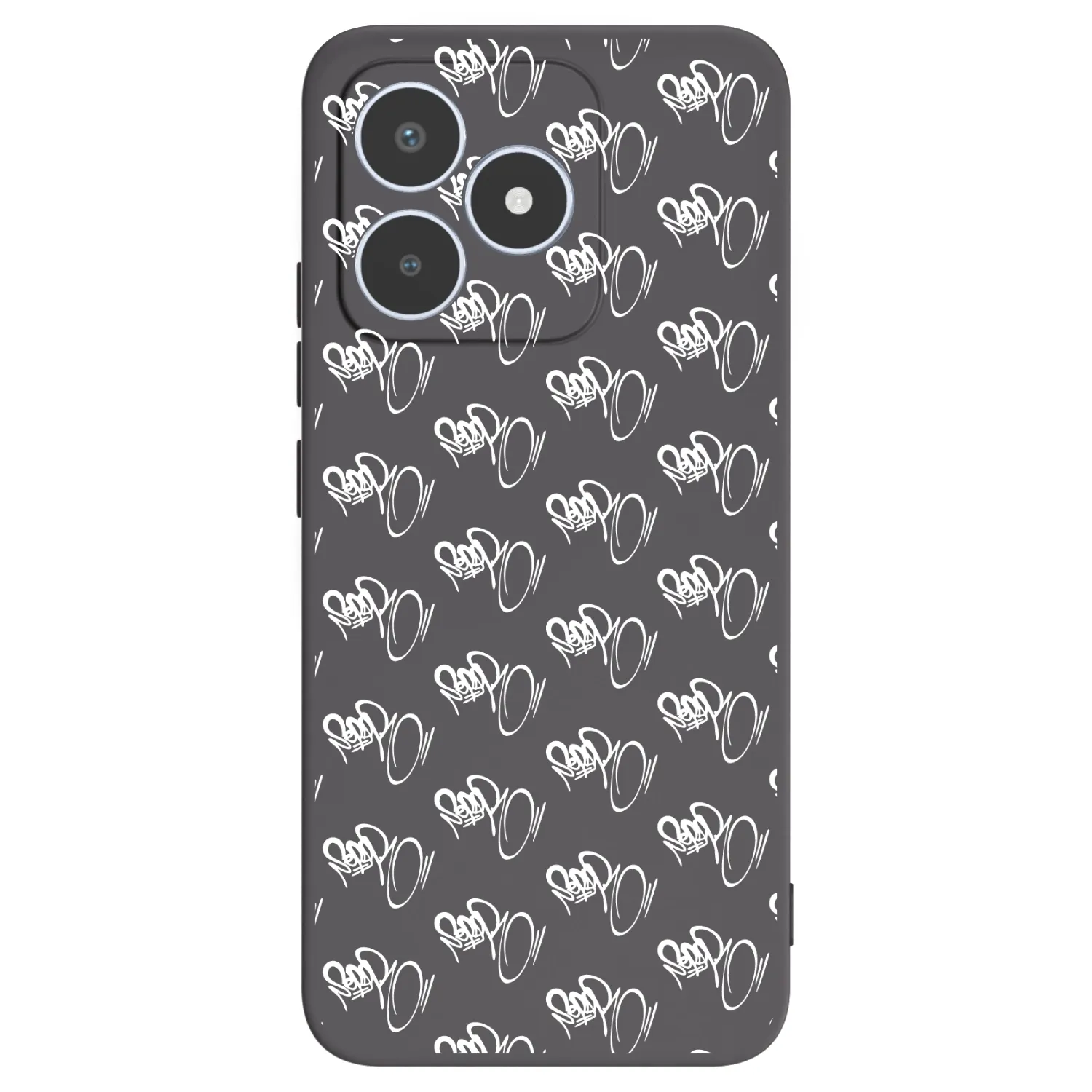 Picasee silikónový čierny obal pre Realme C53 - Separ - White On Black