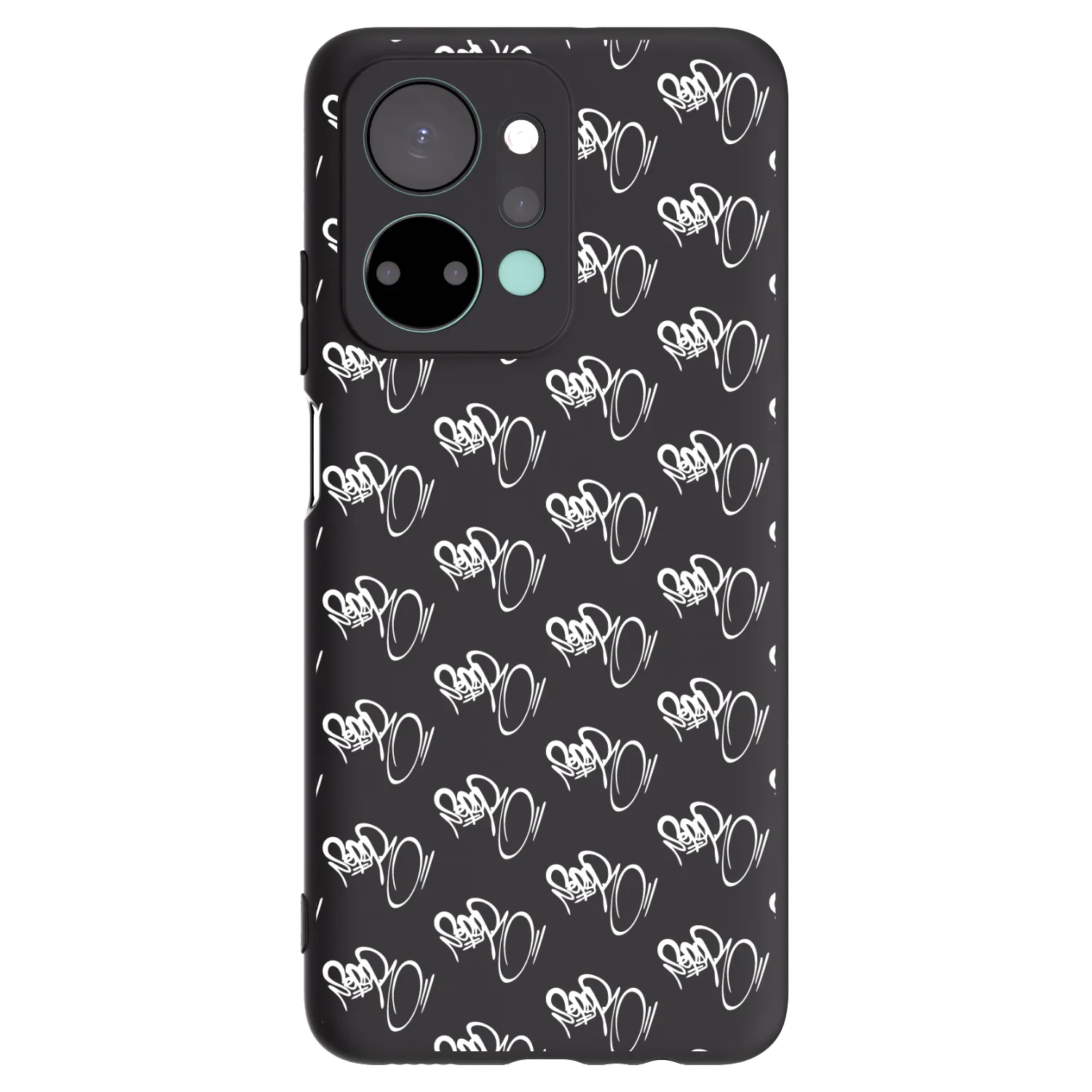 Picasee silikónový čierny obal pre Honor X7a - Separ - White On Black