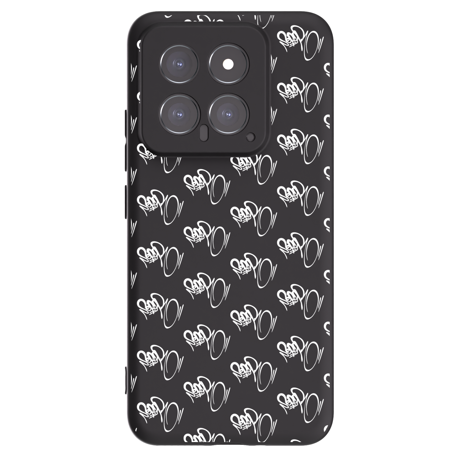 Picasee silikónový čierny obal pre Xiaomi 14 - Separ - White On Black