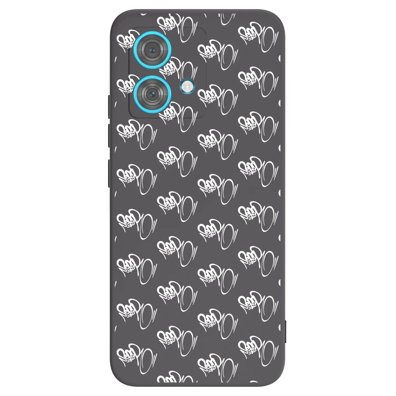 Picasee silikónový čierny obal pre Motorola Edge 40 Neo - Separ - White On Black