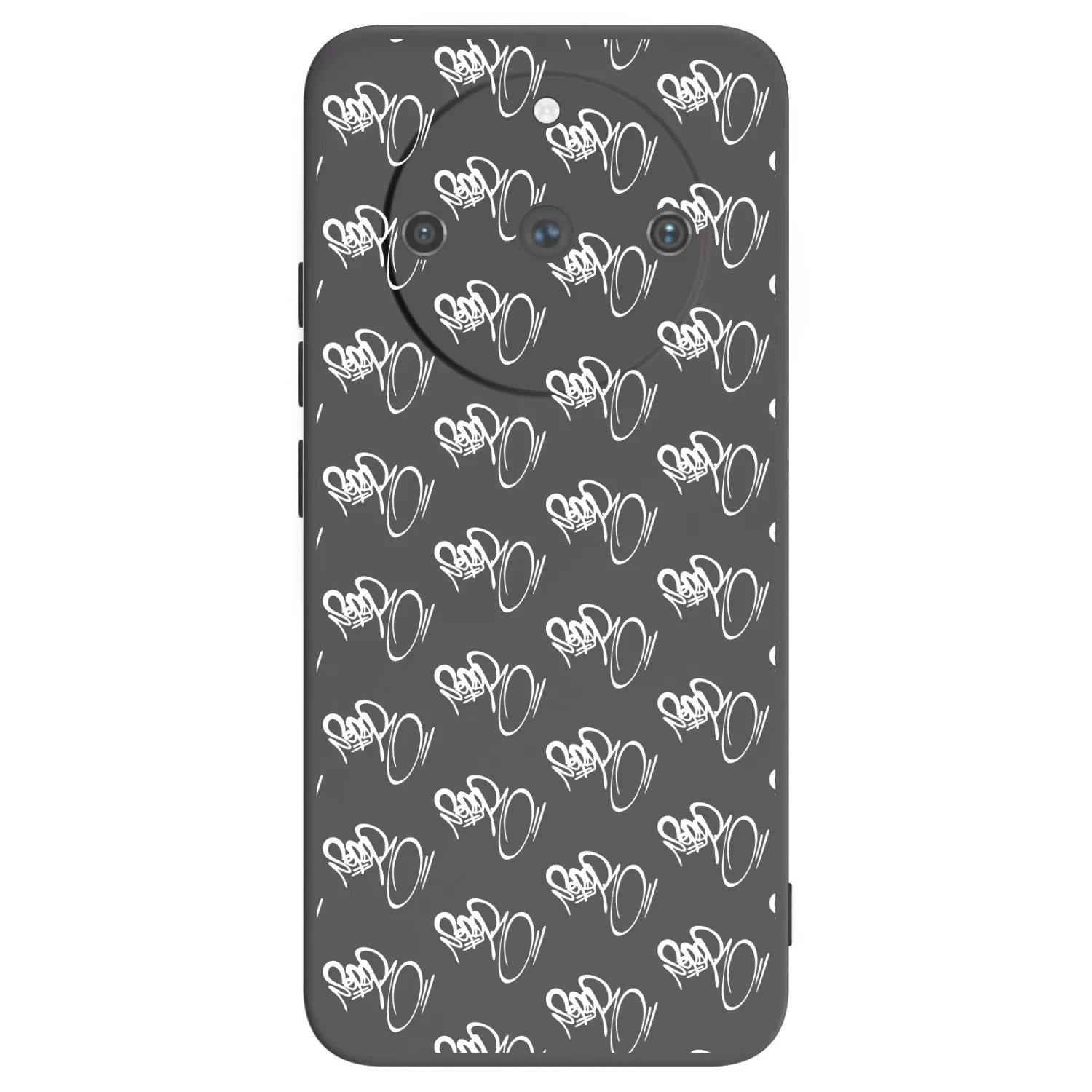 Picasee silikónový čierny obal pre Realme 11 Pro+ - Separ - White On Black