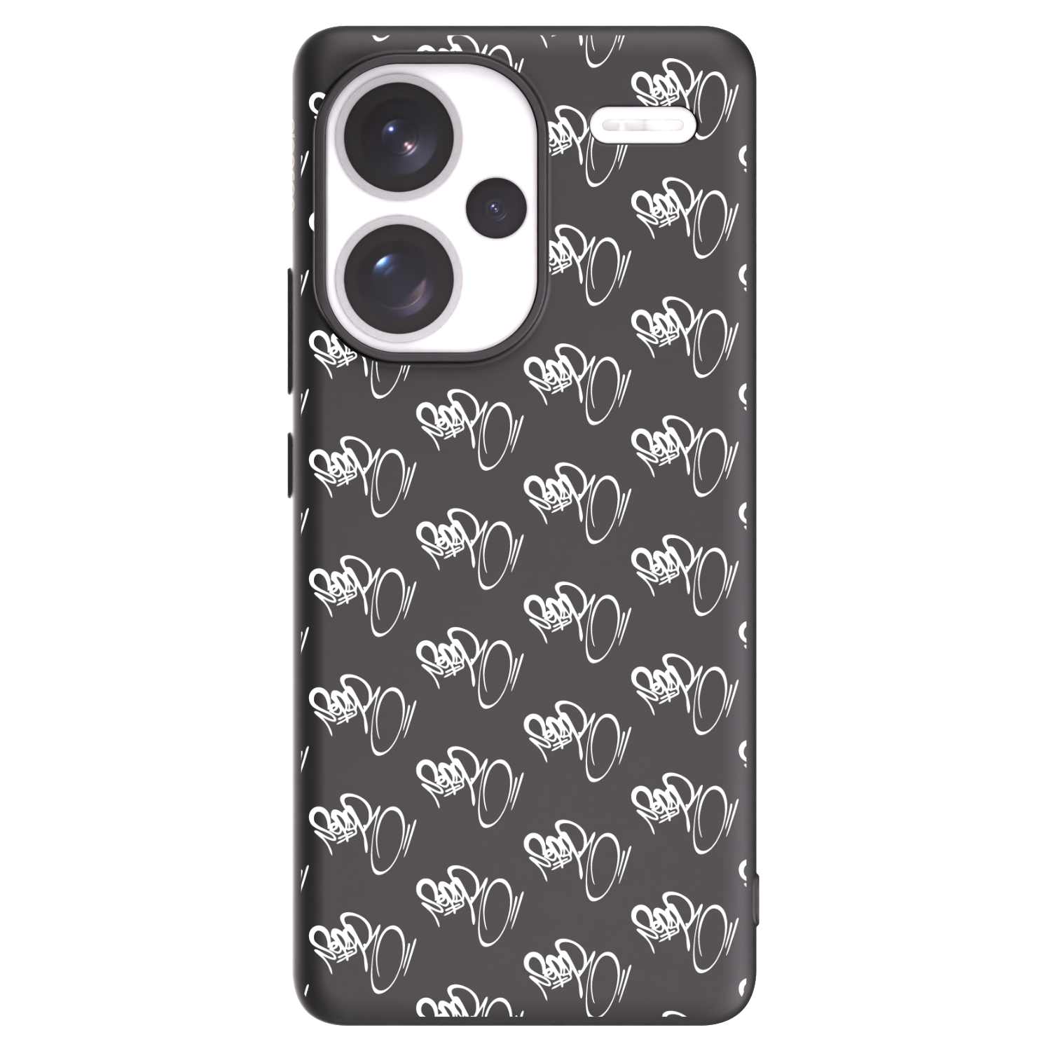 Picasee silikónový čierny obal pre Xiaomi Redmi Note 13 Pro+ 5G - Separ - White On Black