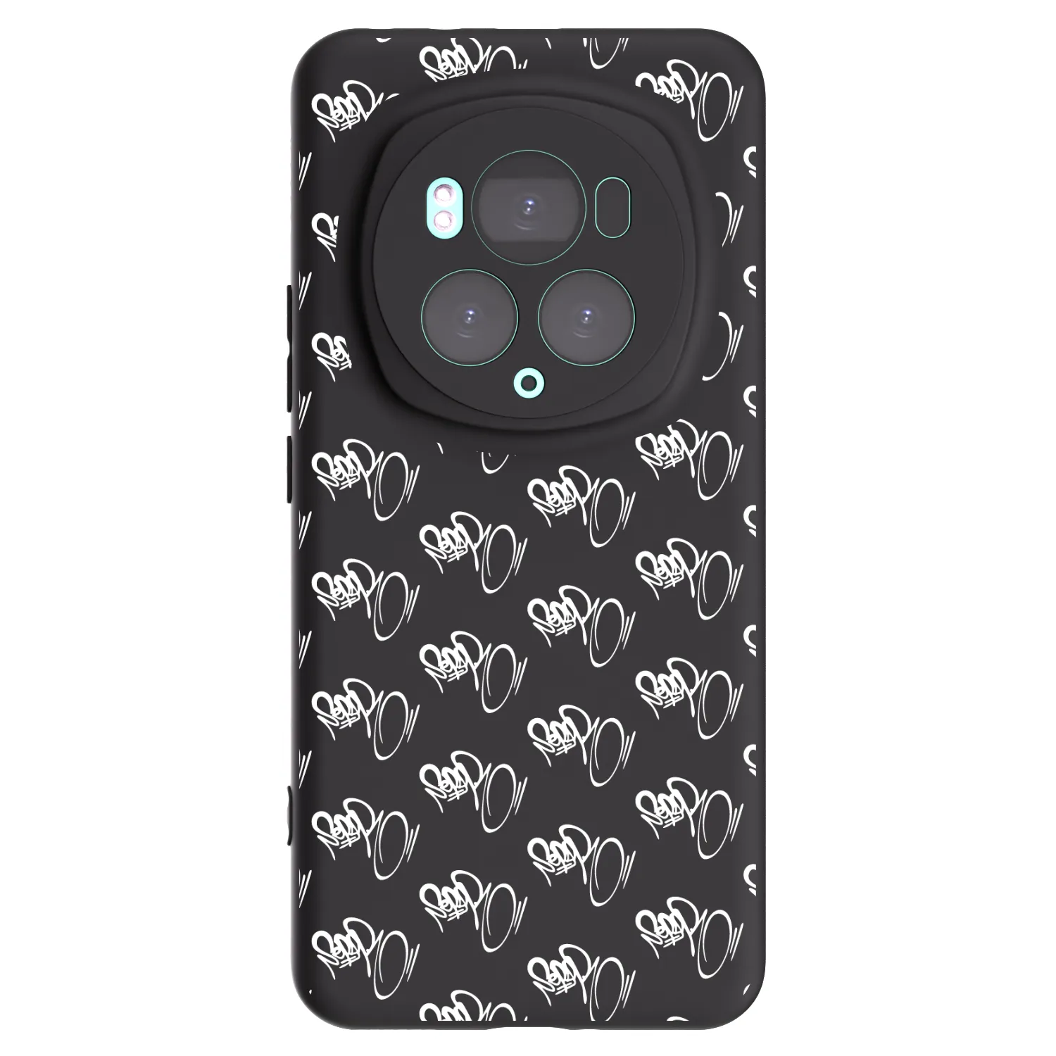 Picasee silikónový čierny obal pre Honor Magic6 Pro - Separ - White On Black