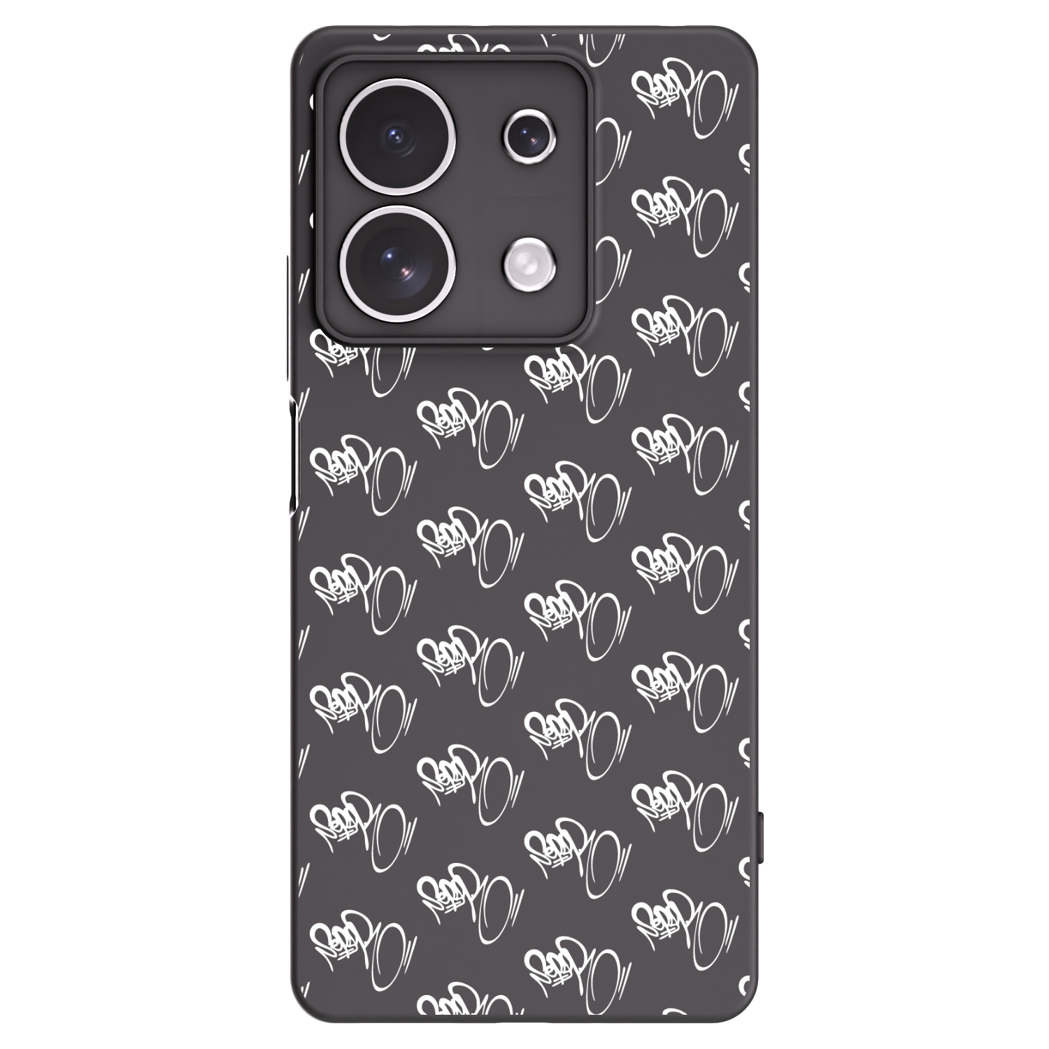 Picasee silikónový čierny obal pre Xiaomi Redmi Note 13 4G - Separ - White On Black