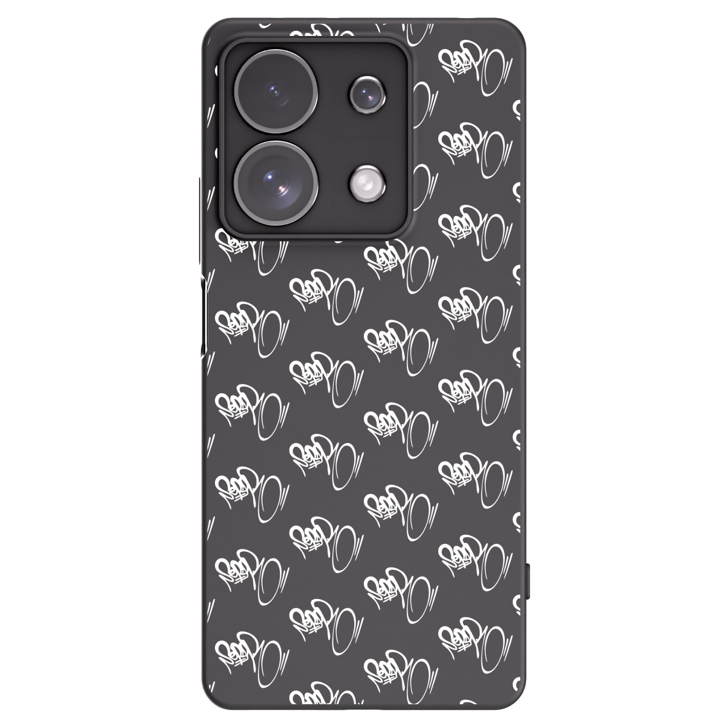 Picasee silikónový čierny obal pre Xiaomi Redmi Note 13 Pro 4G - Separ - White On Black