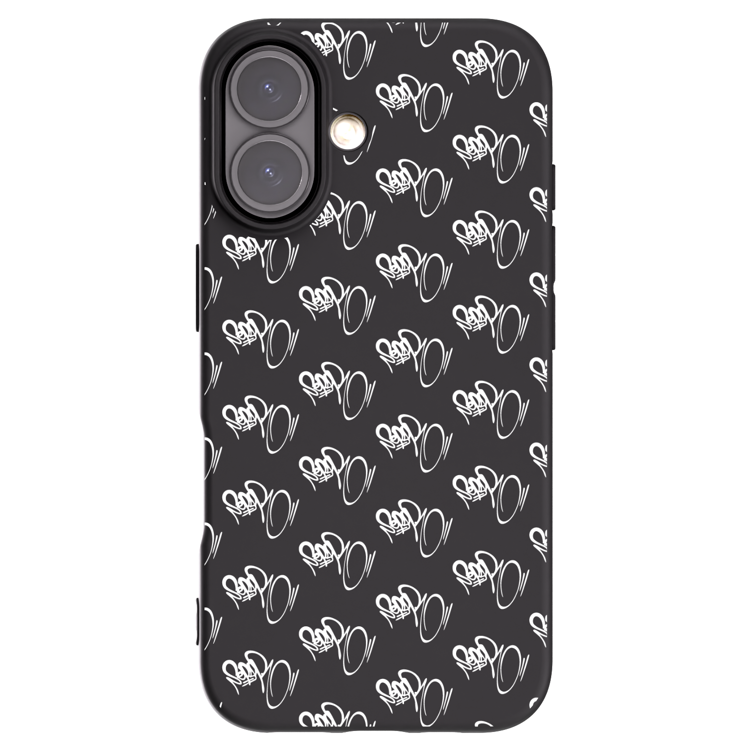Picasee silikónový čierny obal pre Apple iPhone 16 - Separ - White On Black
