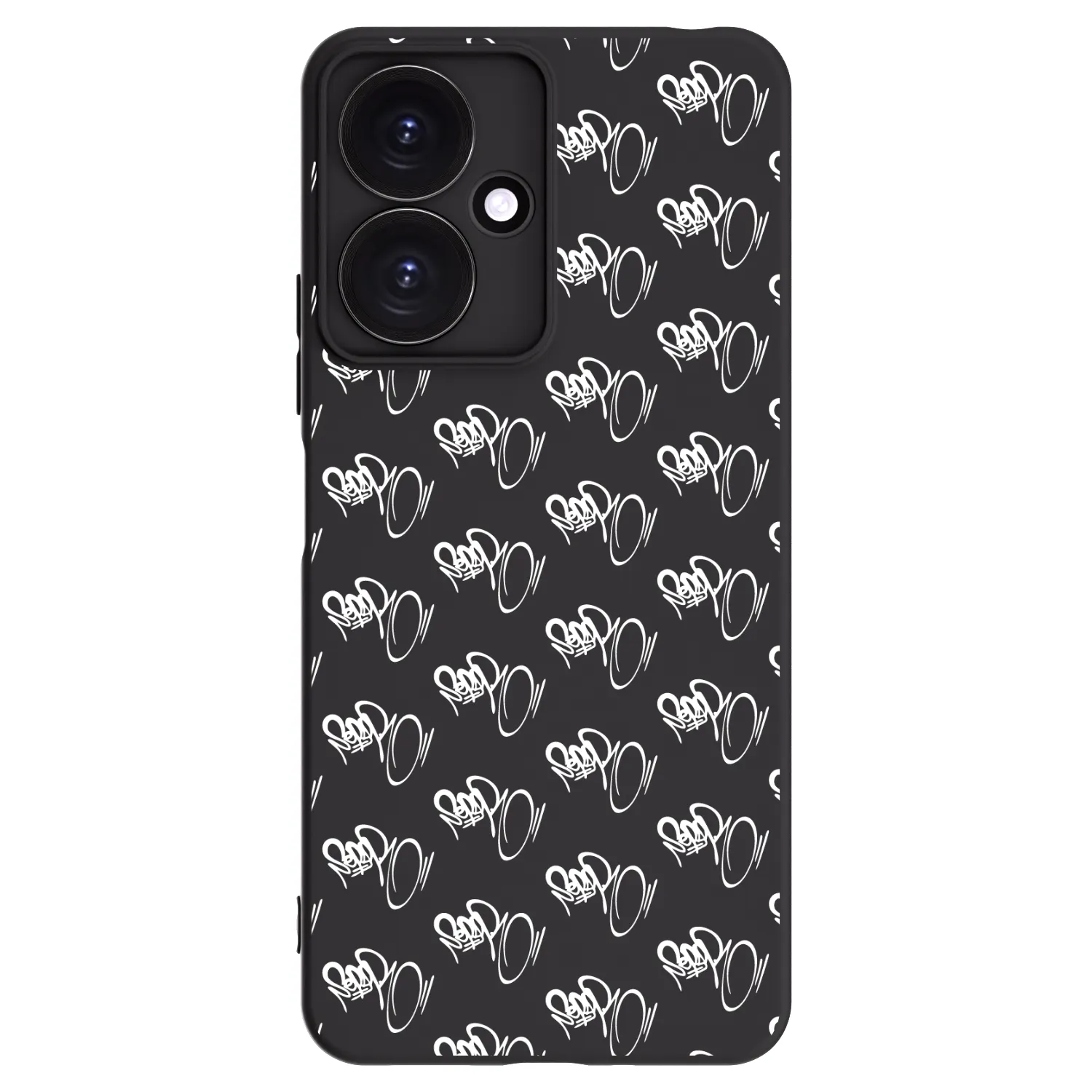 Picasee silikónový čierny obal pre Xiaomi Redmi 13C 5G - Separ - White On Black