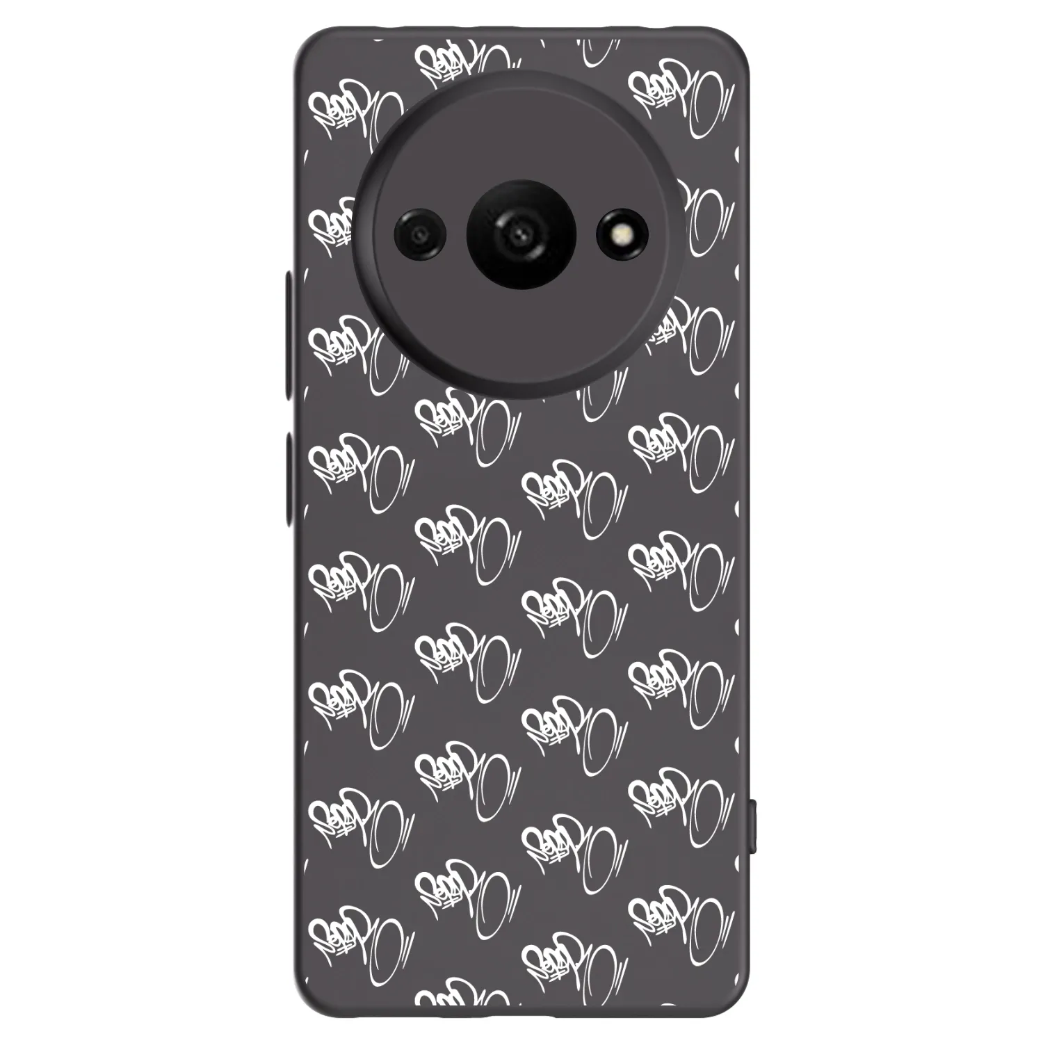 Picasee silikónový čierny obal pre Xiaomi Redmi A3 - Separ - White On Black