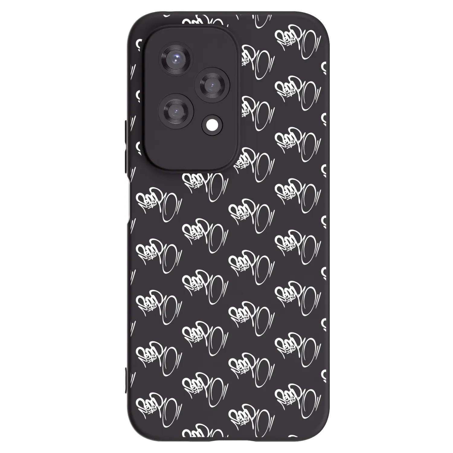 Silikónový čierny obal pre Honor 200 Lite - Separ - White On Black