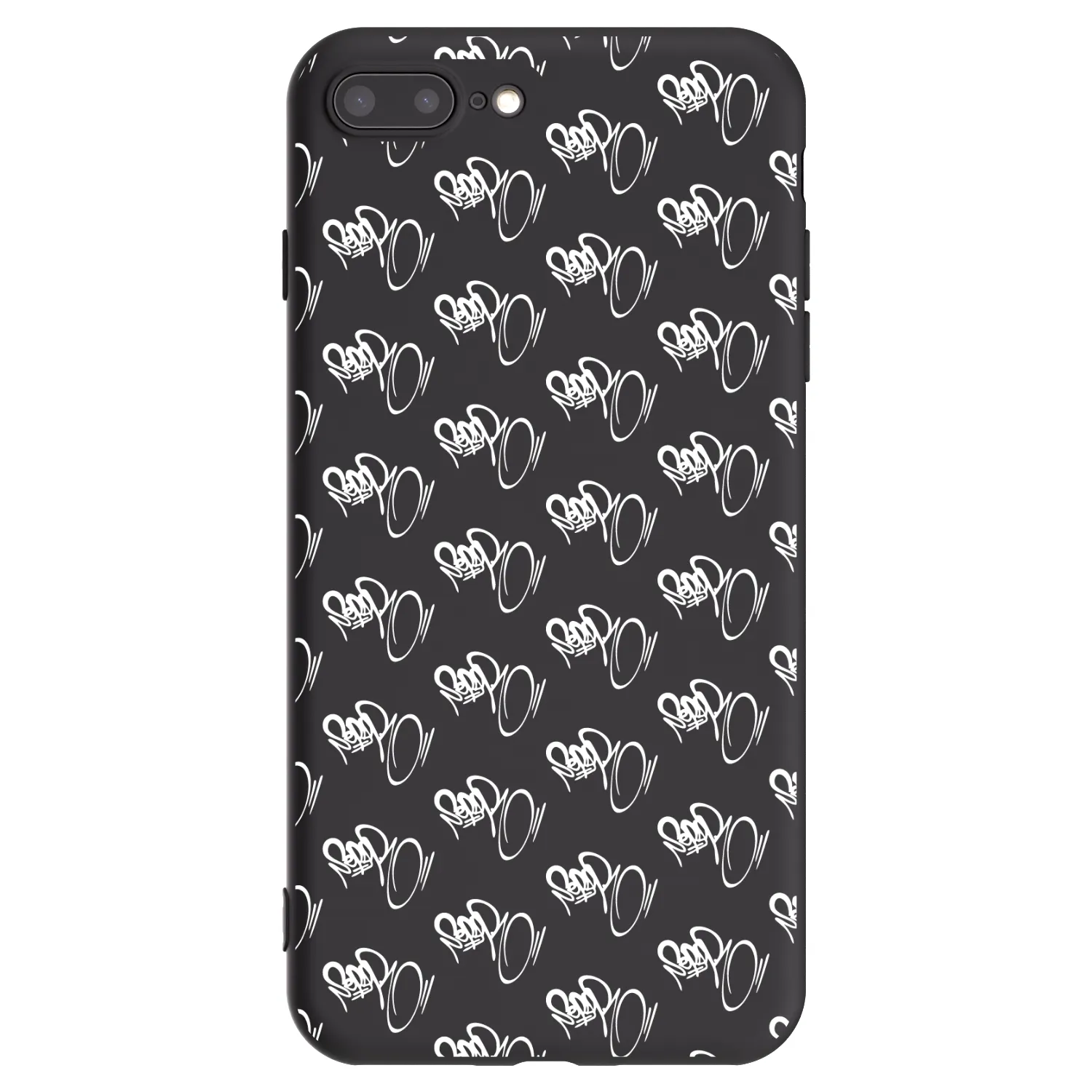Picasee silikónový čierny obal pre Apple iPhone 7 Plus - Separ - White On Black
