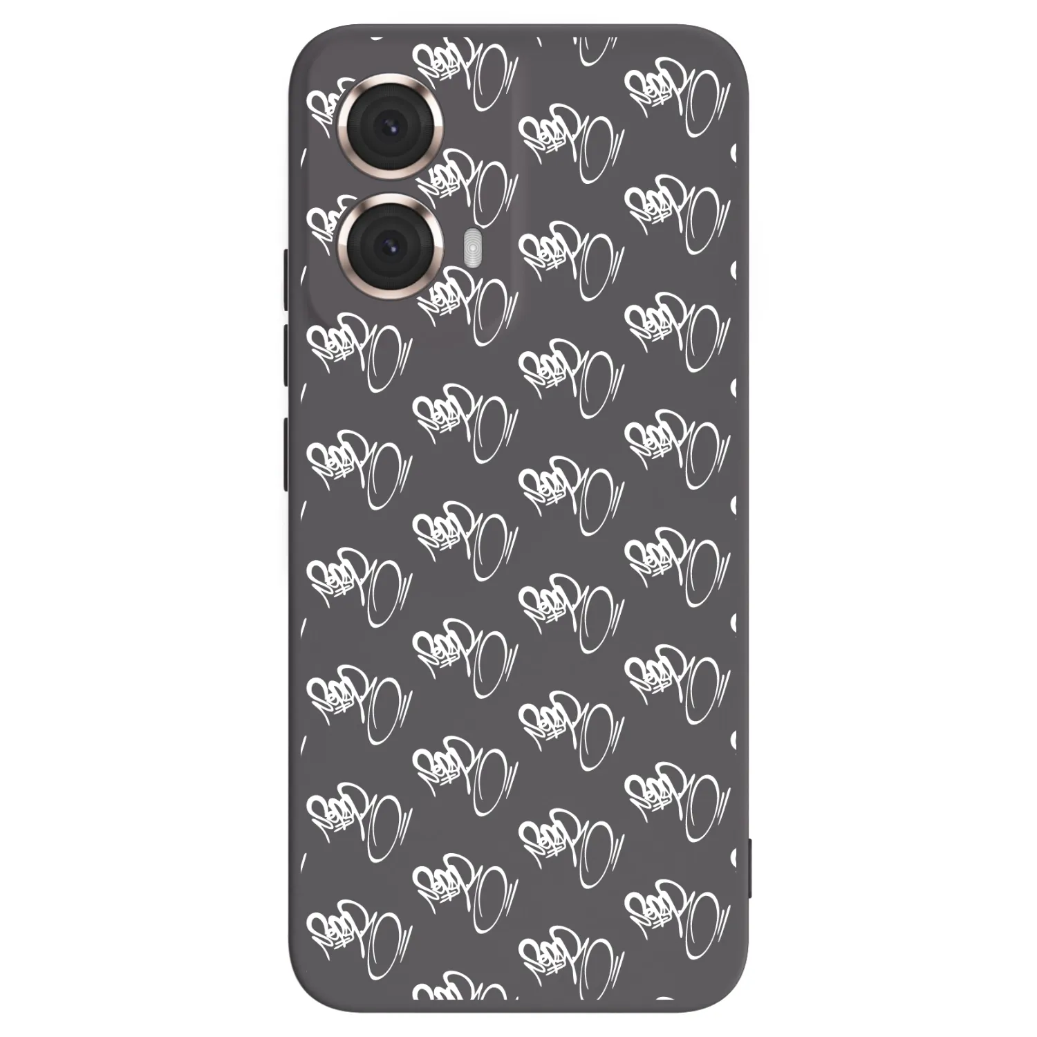 Silikónový čierny obal pre Motorola Moto G85 - Separ - White On Black