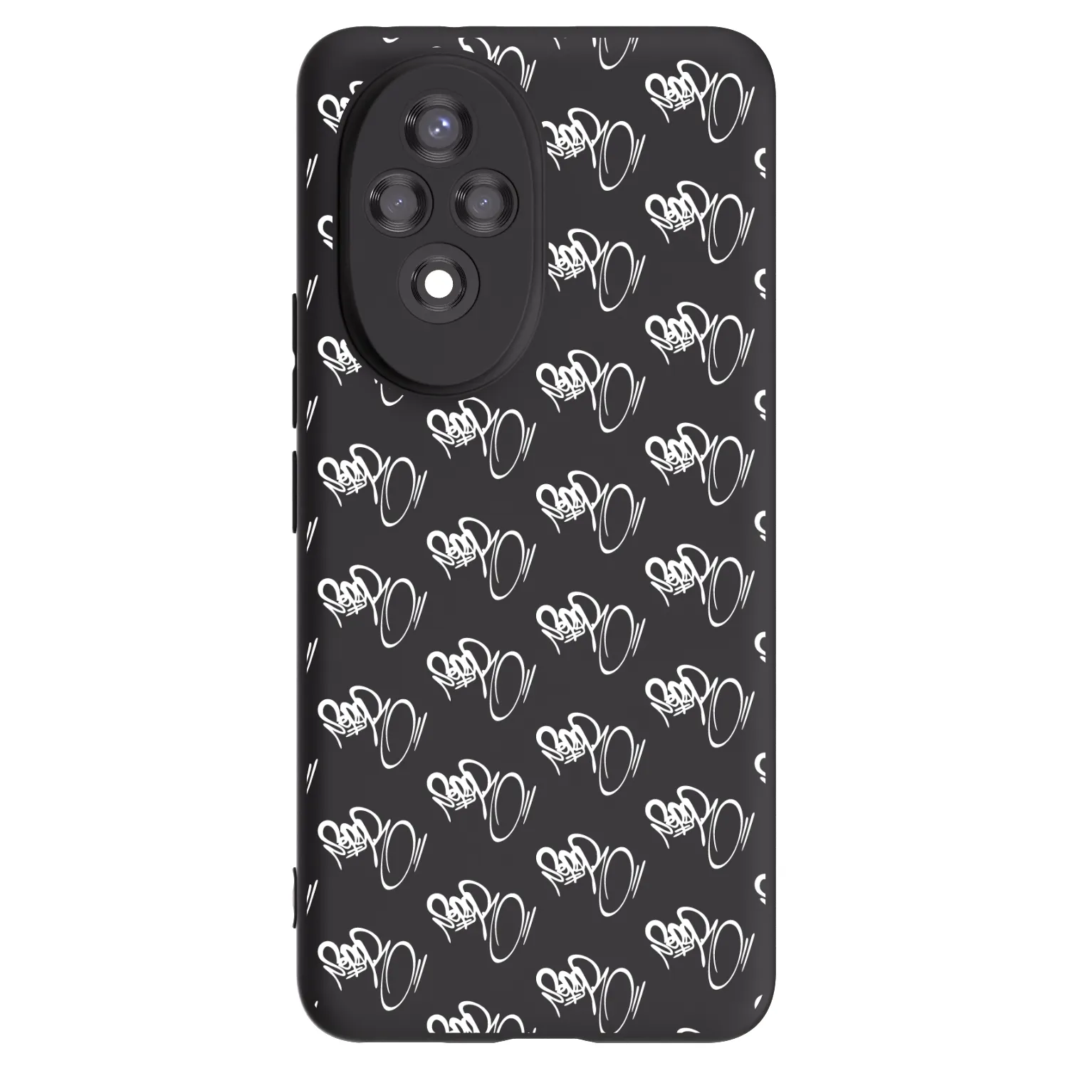 Picasee silikónový čierny obal pre Honor 200 Pro 5G - Separ - White On Black