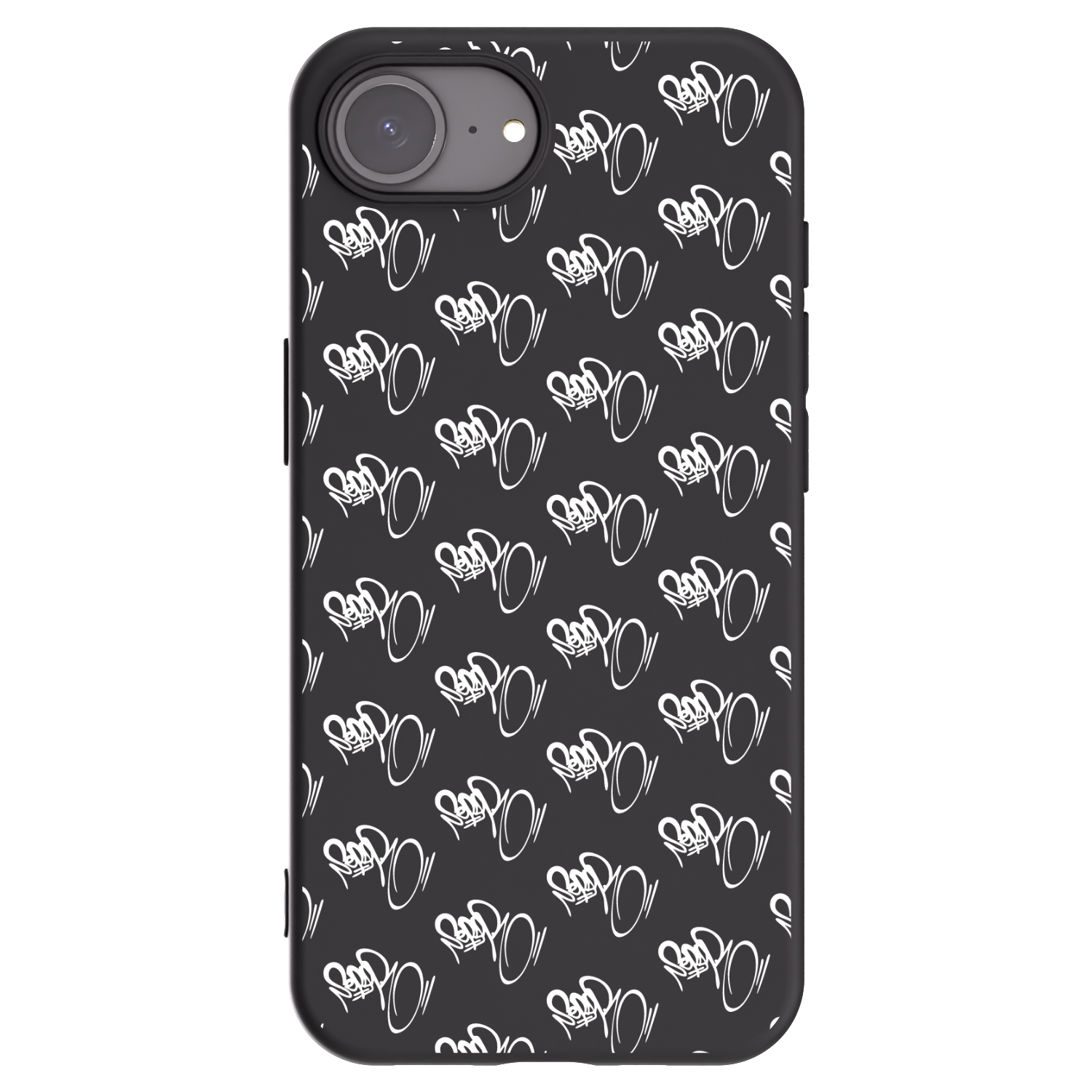 Picasee silikónový čierny obal pre Apple iPhone 16e - Separ - White On Black