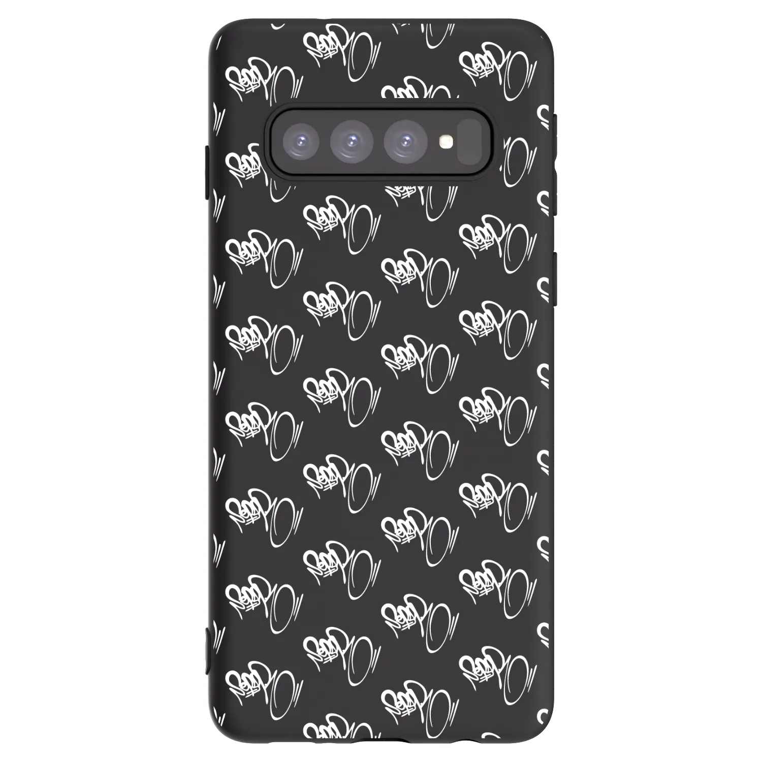 Picasee silikónový čierny obal pre Samsung Galaxy S10 G973 - Separ - White On Black