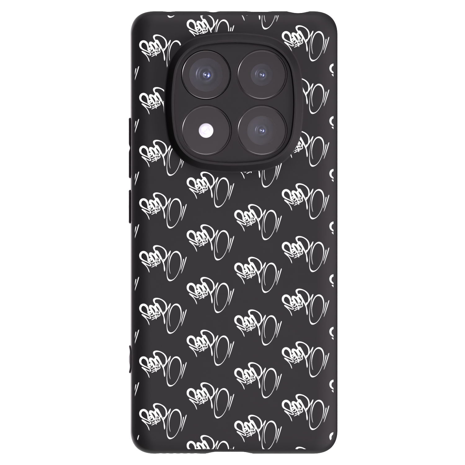 Picasee silikónový čierny obal pre Xiaomi Redmi Note 14 Pro+ 5G - Separ - White On Black
