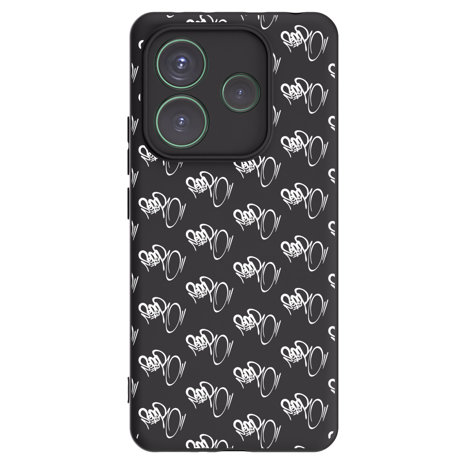 Picasee silikónový čierny obal pre Xiaomi Redmi Note 14 5G - Separ - White On Black