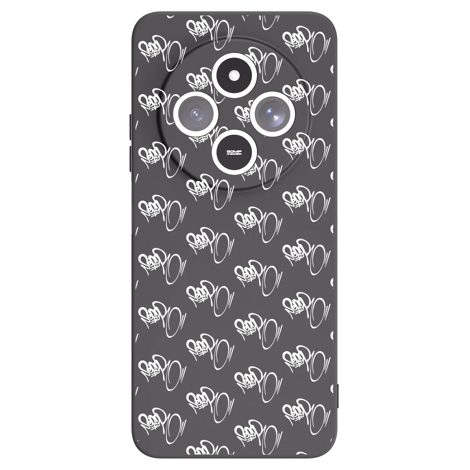 Picasee silikónový čierny obal pre Xiaomi Redmi 14C - Separ - White On Black